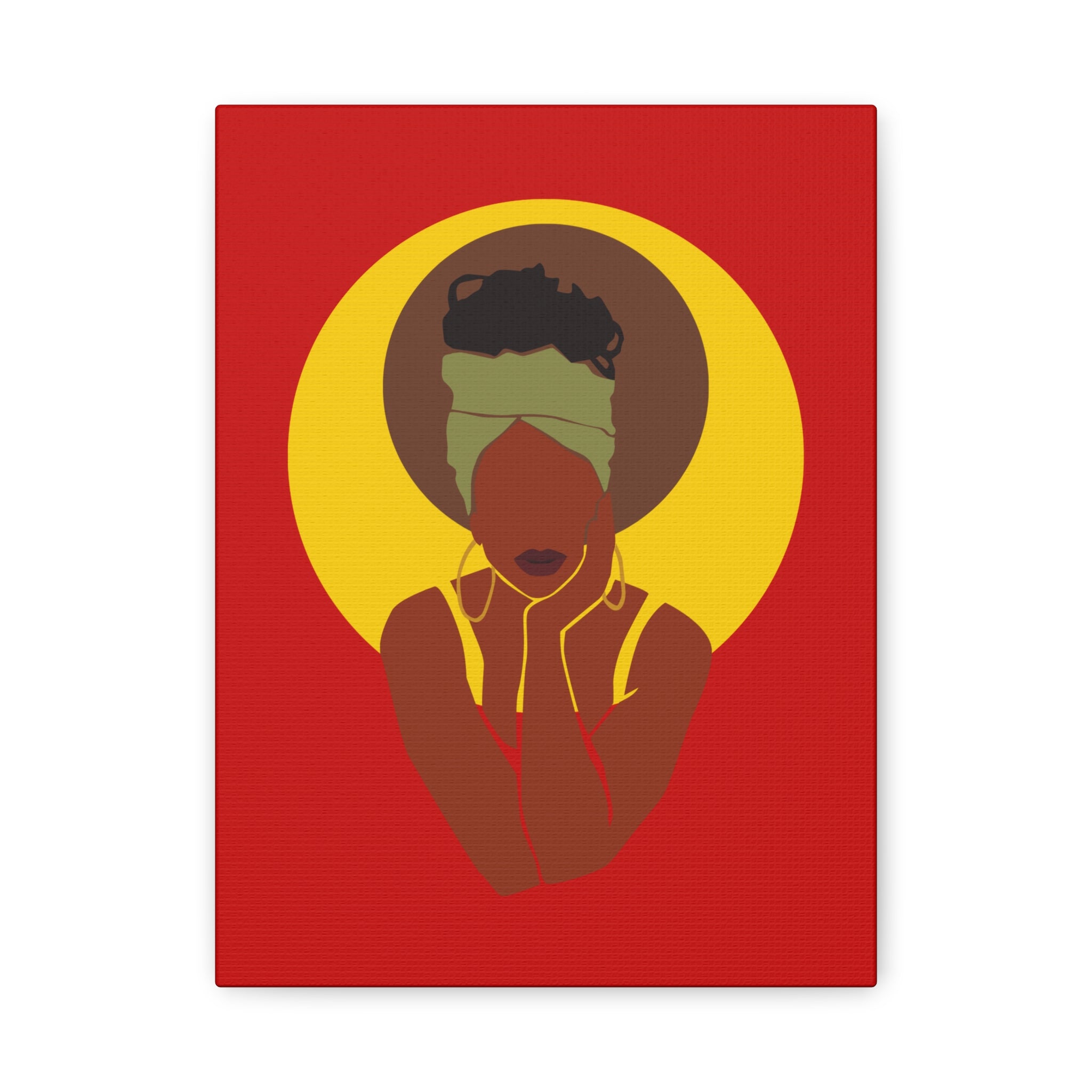 Afrocentric Woman Silhouette  — Canvas Art
