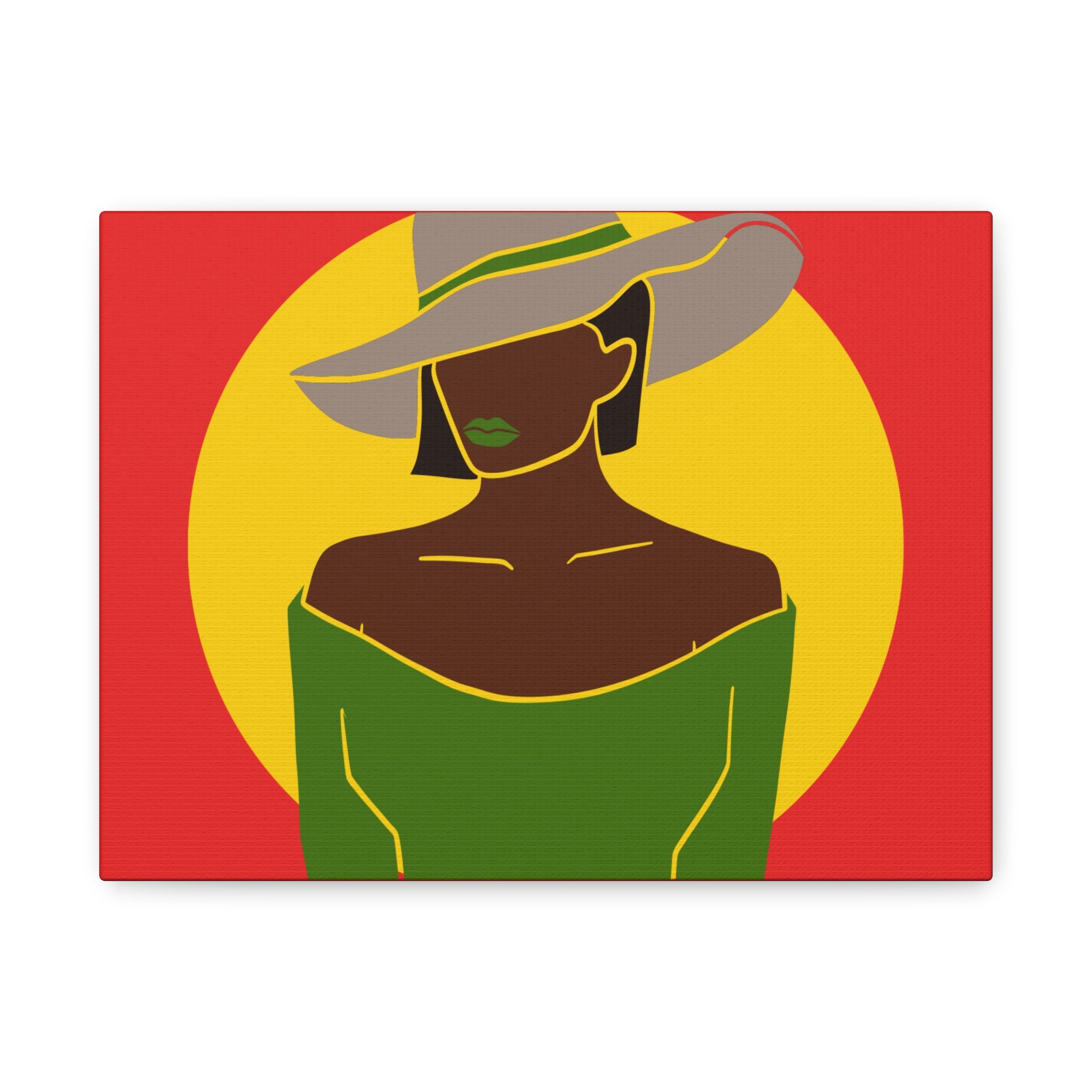 Afro Woman with Hat – Canvas Art