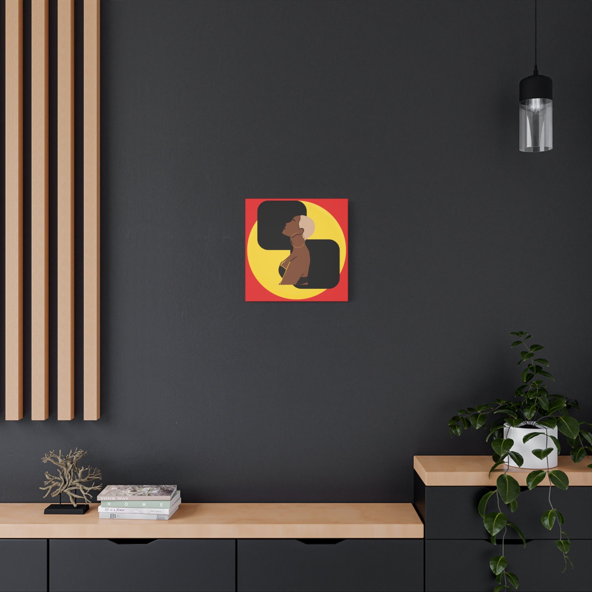 Bold Yellow and Black Woman – Canvas Art