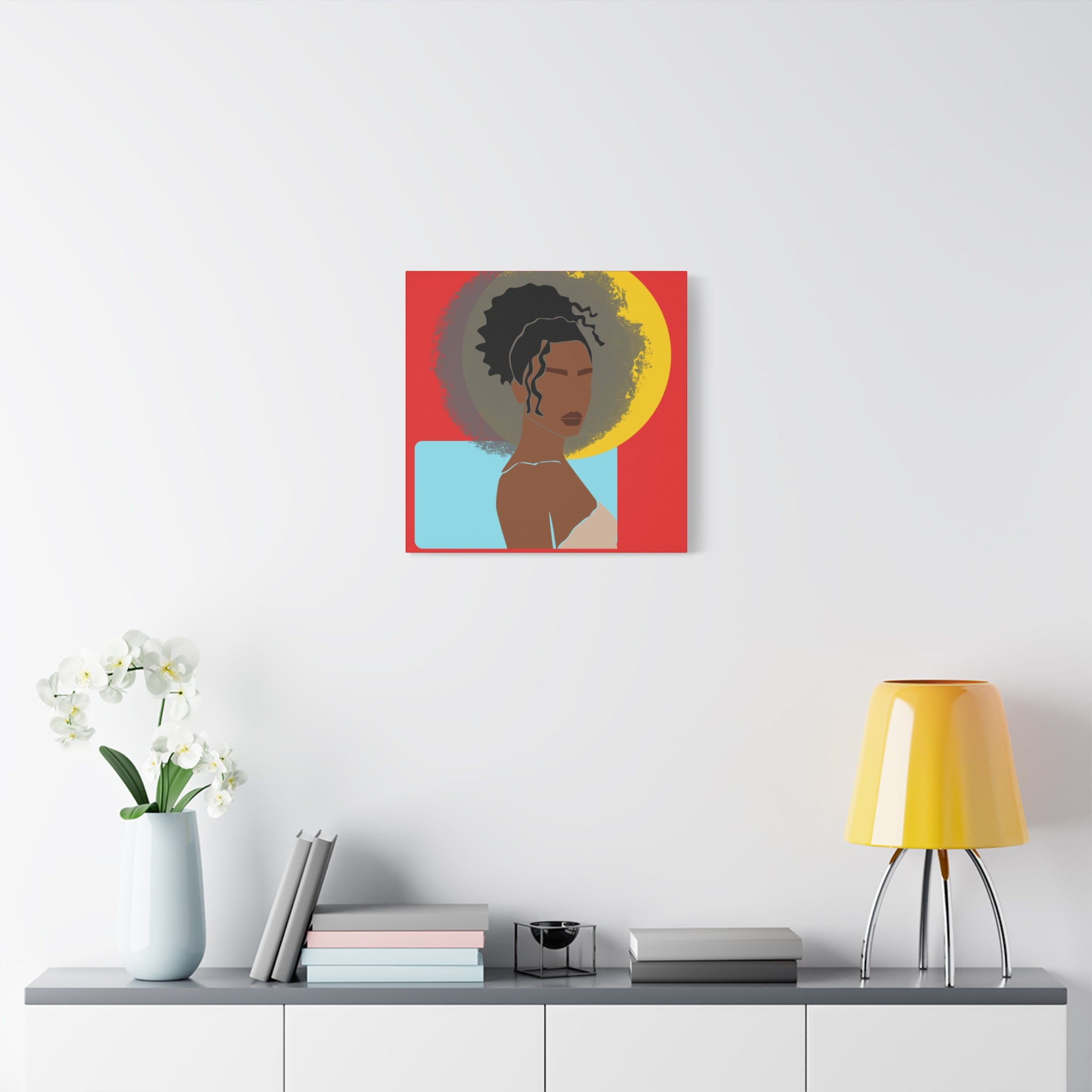 Woman With Curly Bun — Canvas Art