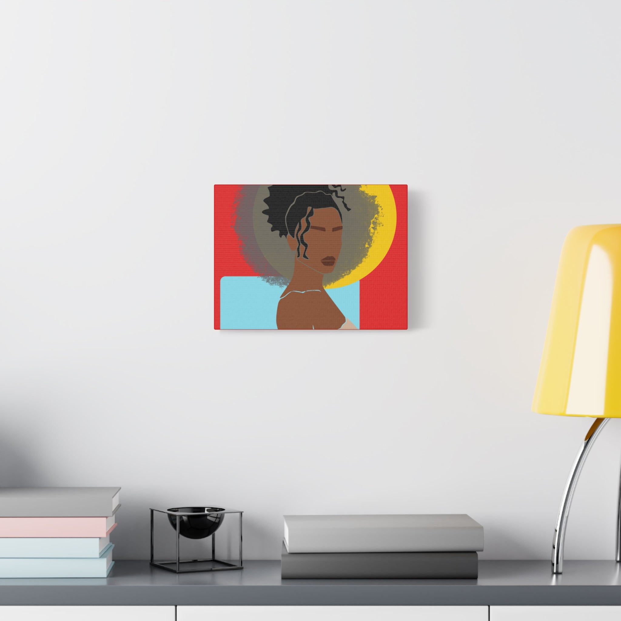 Woman With Curly Bun — Canvas Art