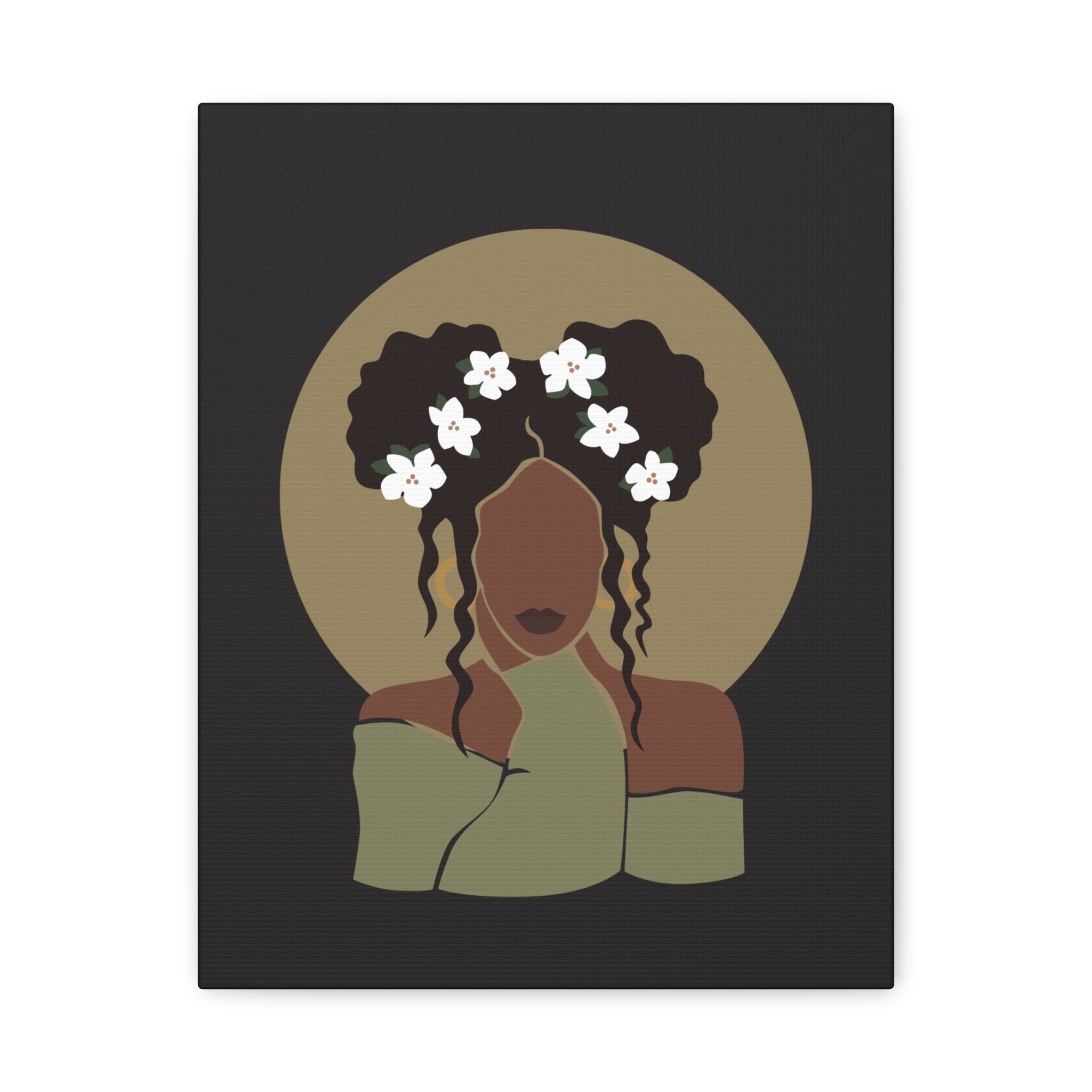 Floral Halo Woman – Canvas Art