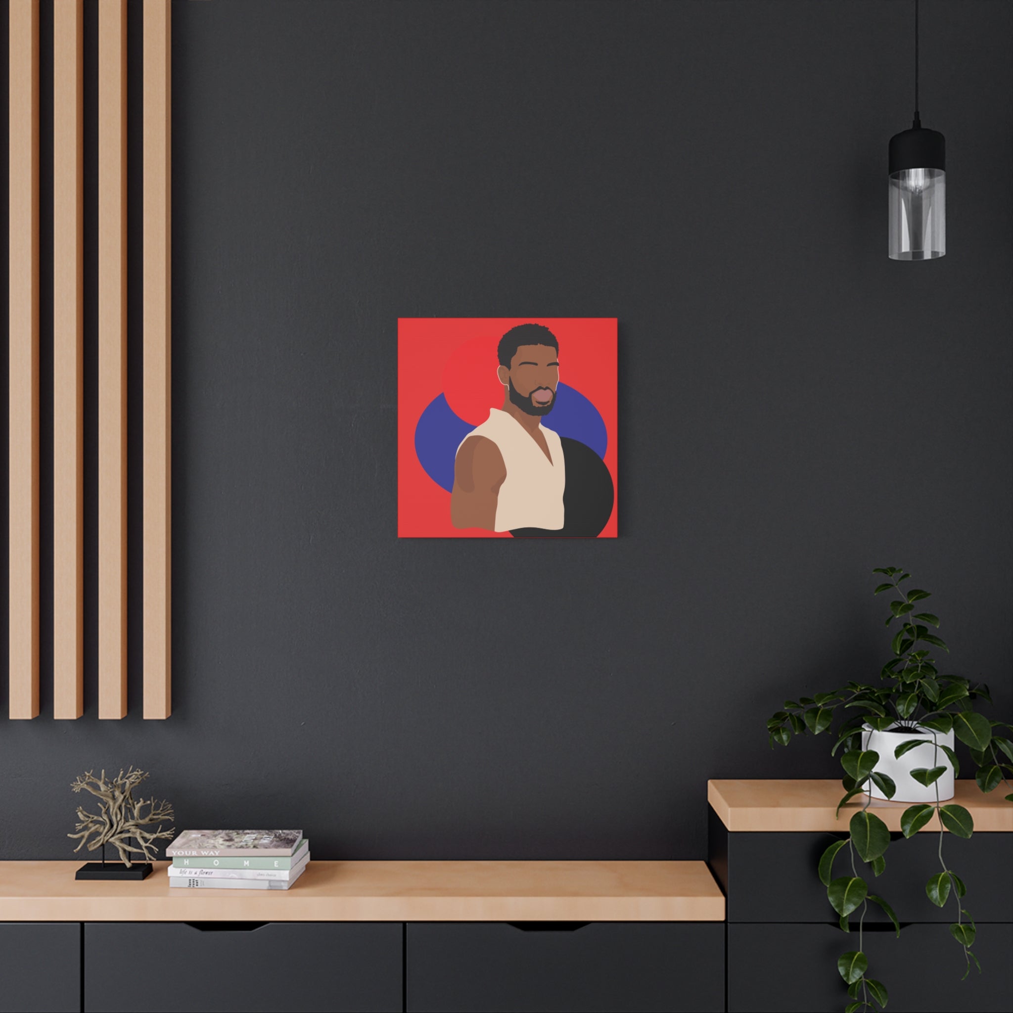 Minimalist Afro Male – Canvas Art
