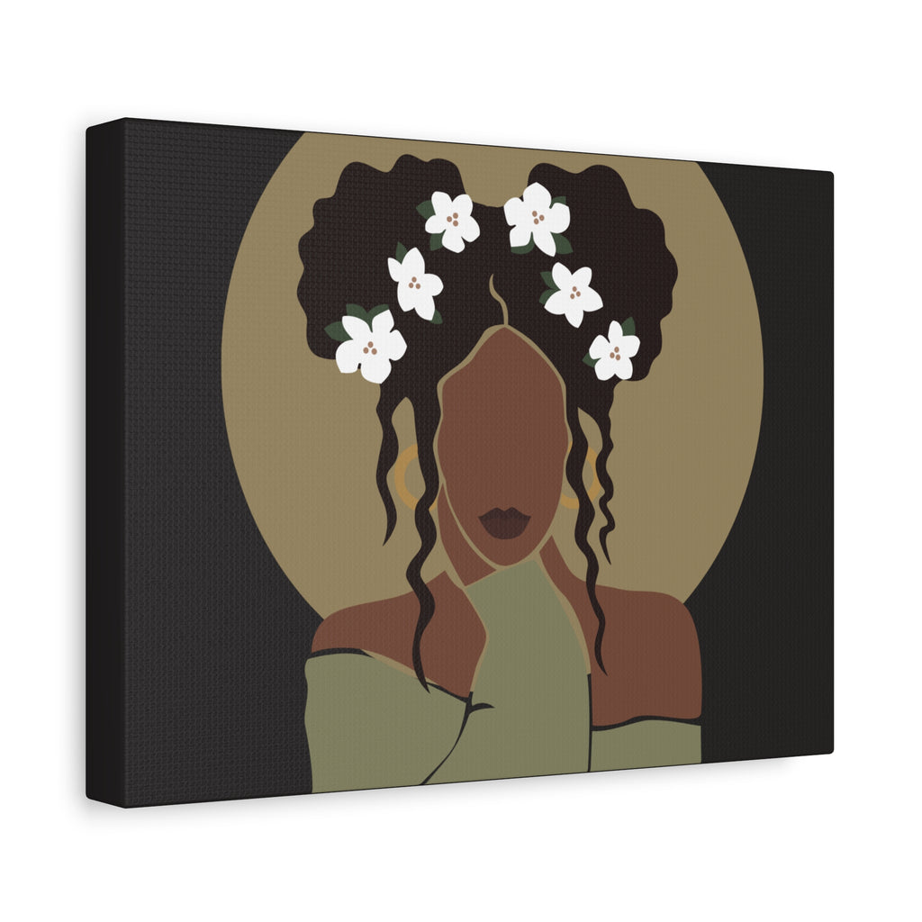 Floral Halo Woman – Canvas Art