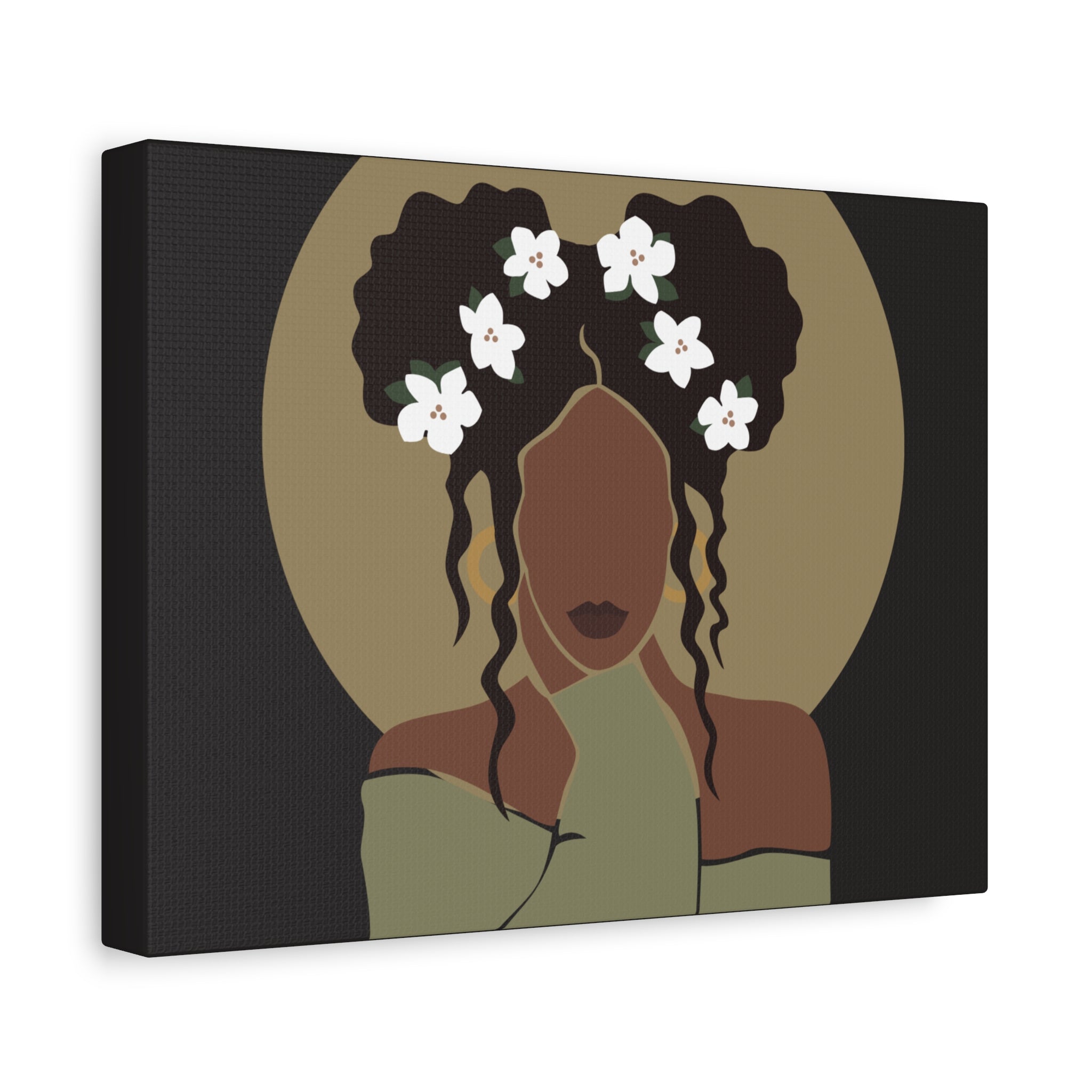 Floral Halo Woman – Canvas Art