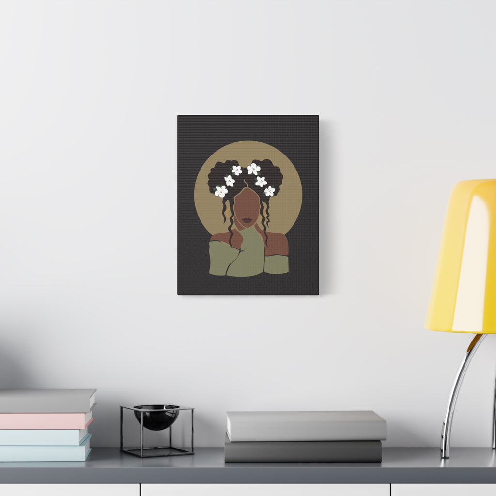 Floral Halo Woman – Canvas Art
