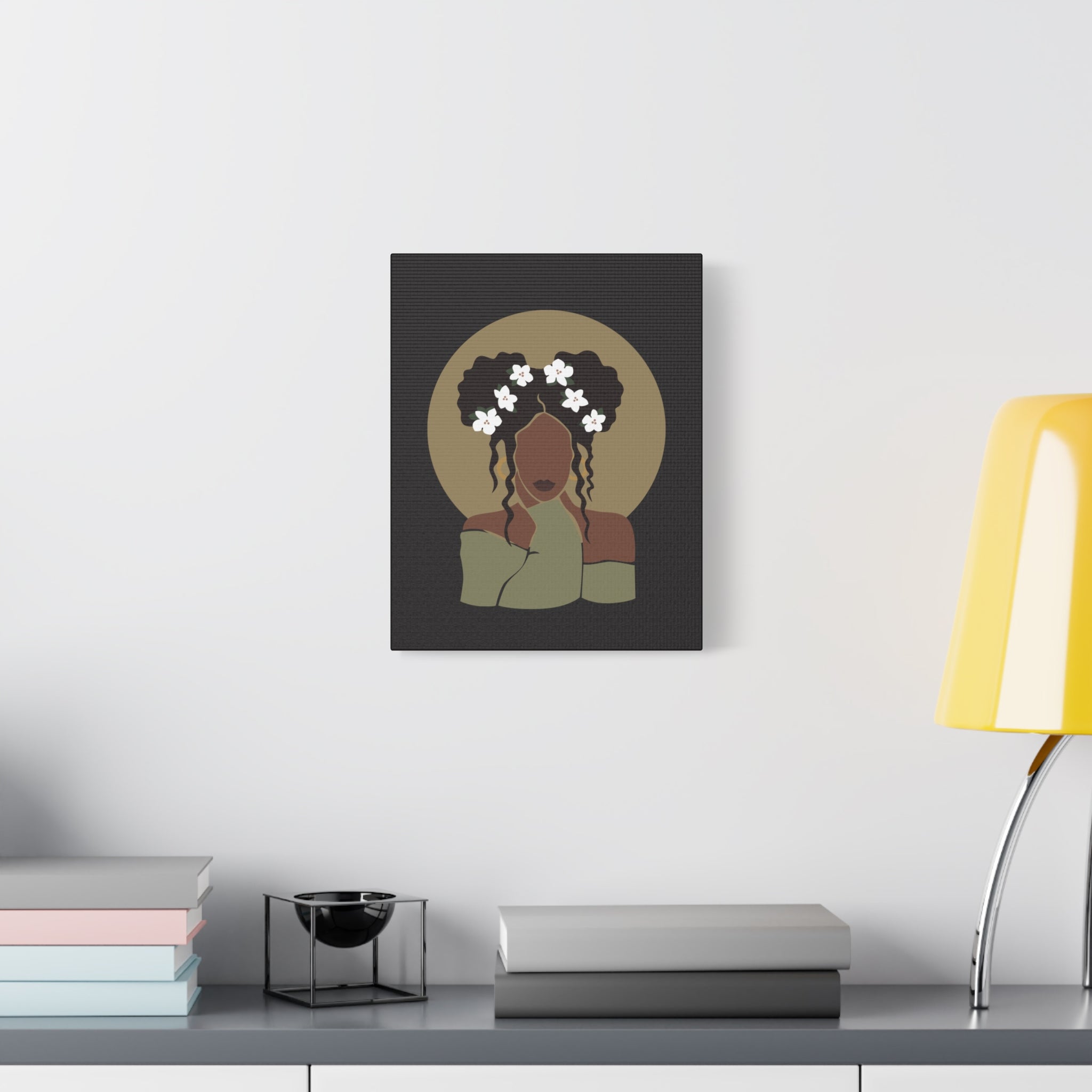 Floral Halo Woman – Canvas Art
