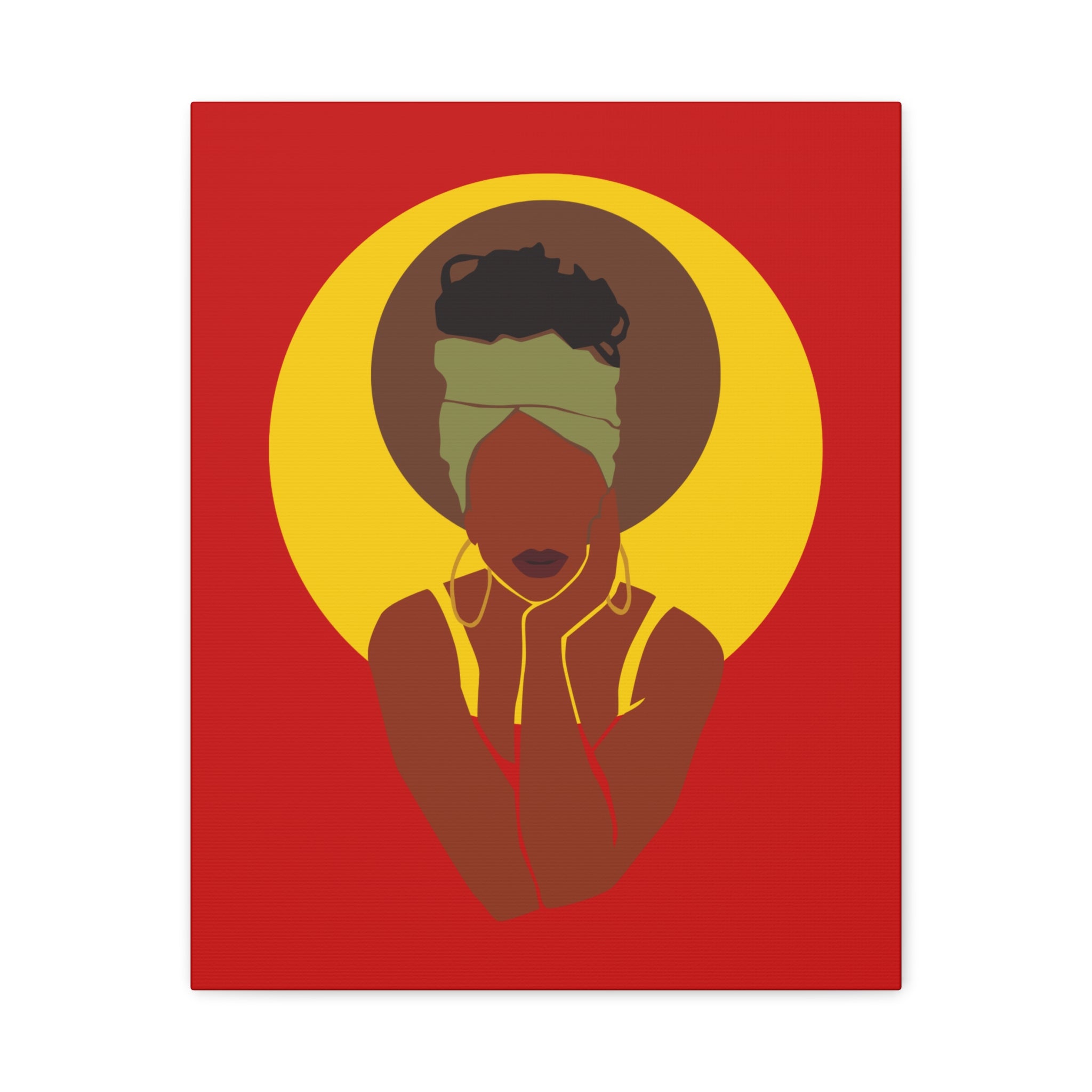 Afrocentric Woman Silhouette  — Canvas Art