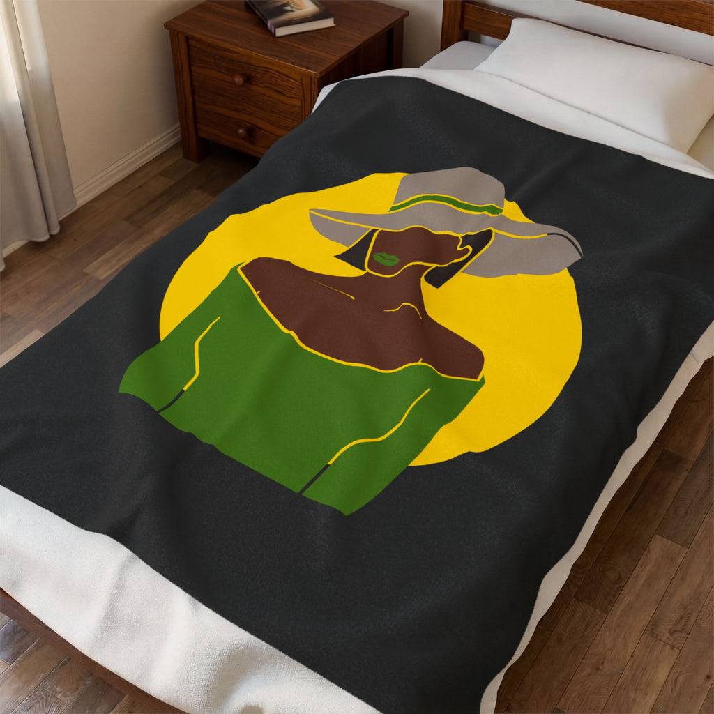 Stylish Lady Portrait — Blanket