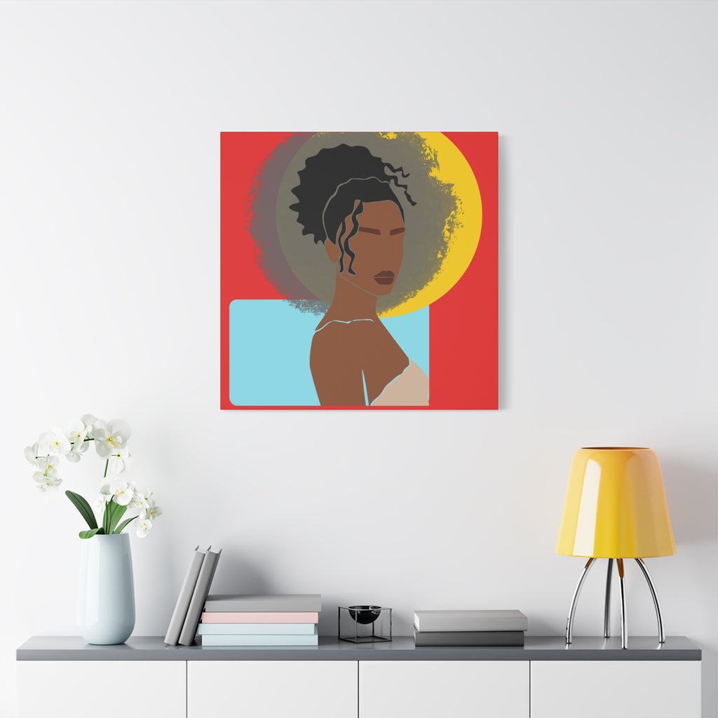 Woman With Curly Bun — Canvas Art