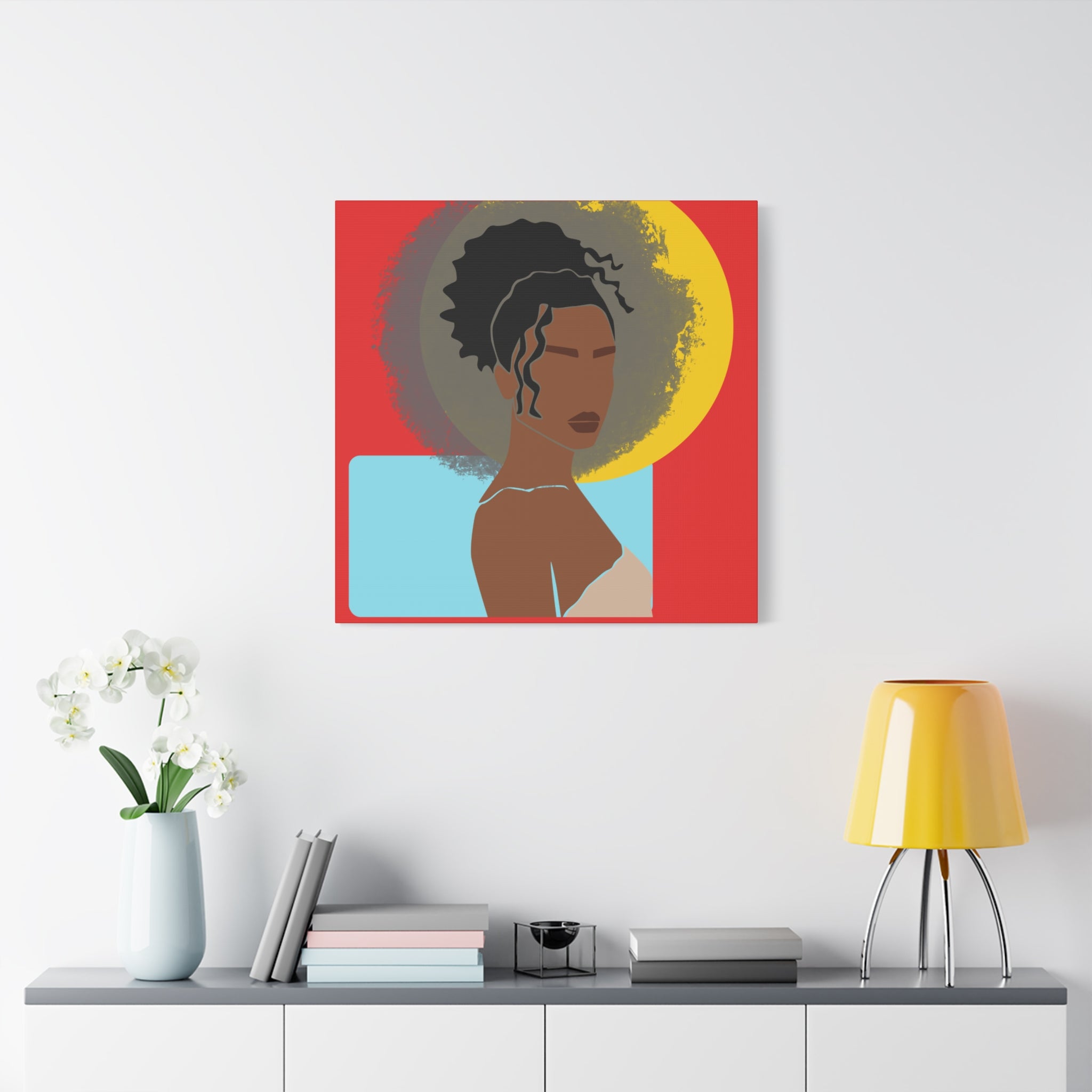 Woman With Curly Bun — Canvas Art