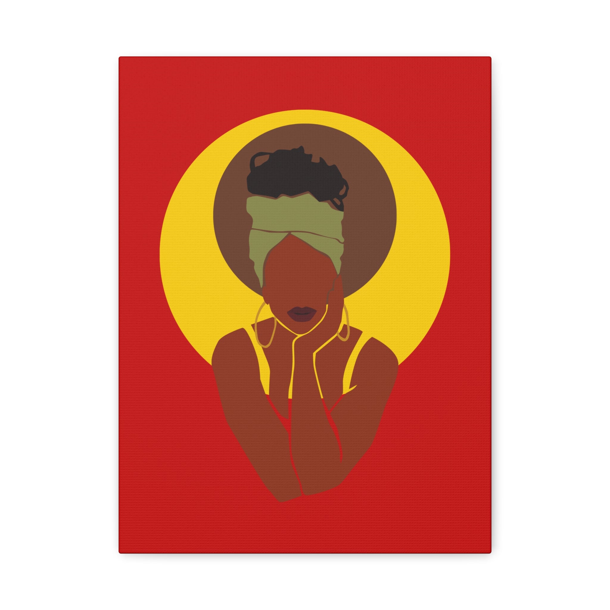 Afrocentric Woman Silhouette  — Canvas Art