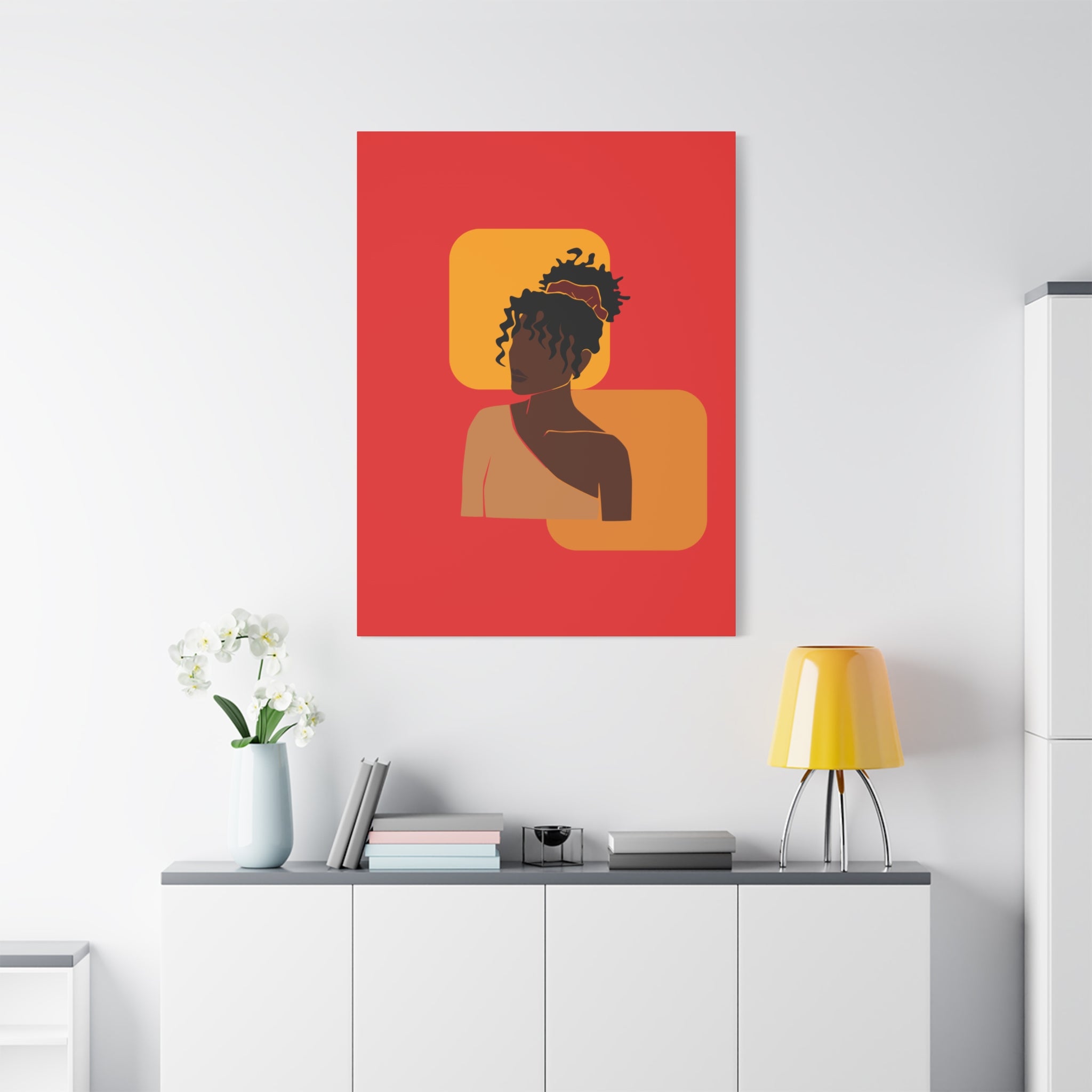 Afrocentric Black Woman - Canvas Art