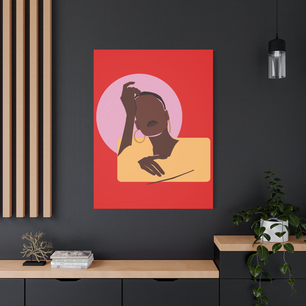 Abstract Afrocentric Portrait - Canvas Art