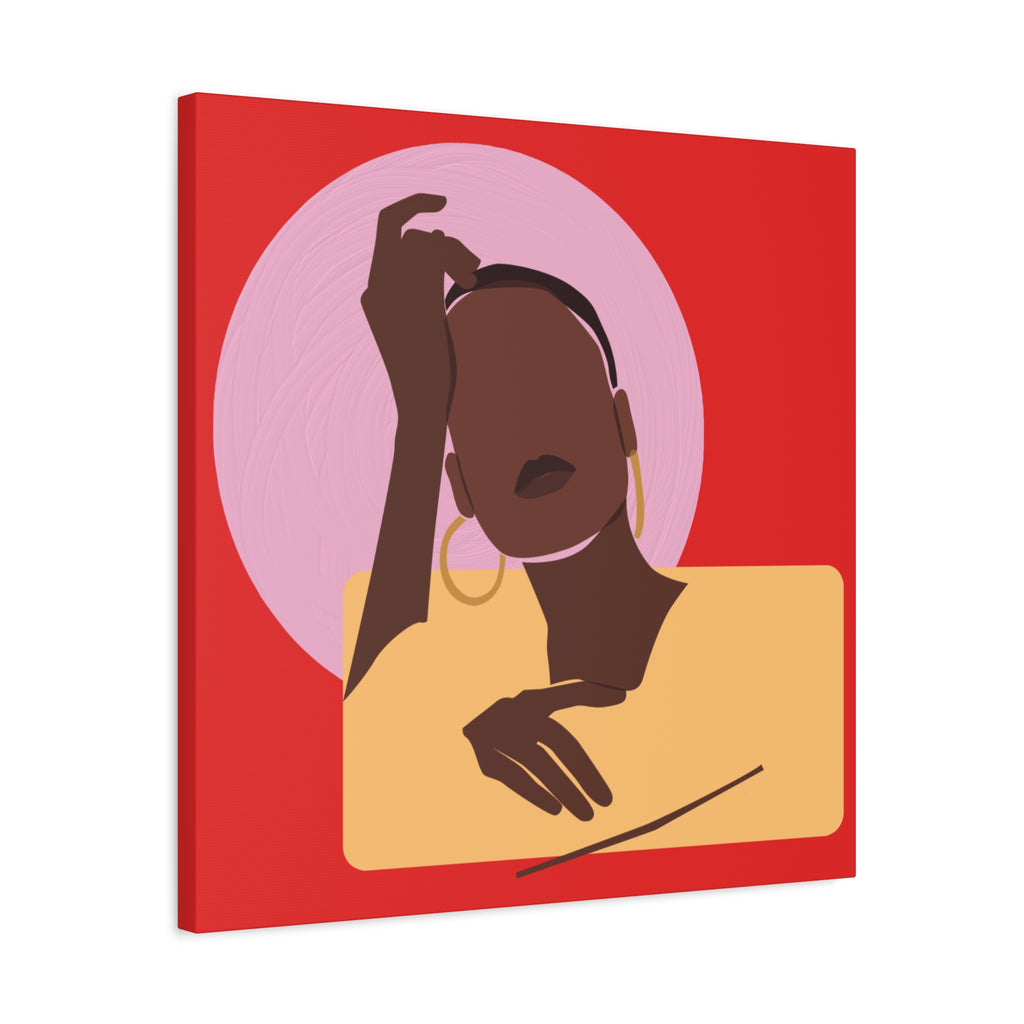 Abstract Afrocentric Portrait - Canvas Art
