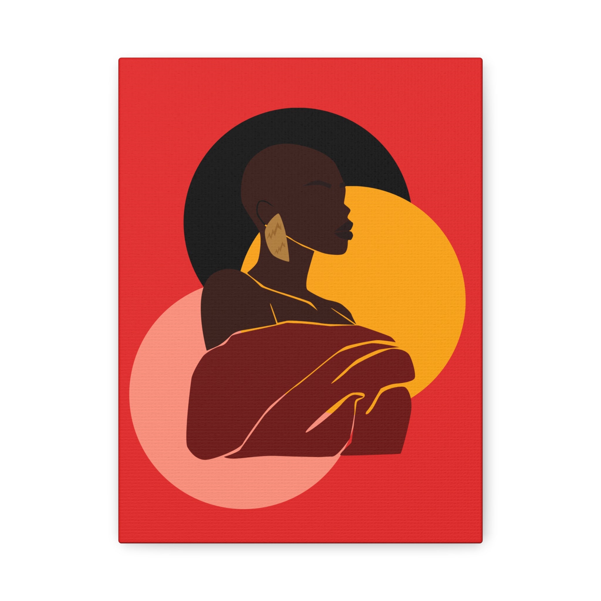 Bold Woman with Circles  –Canvas Art