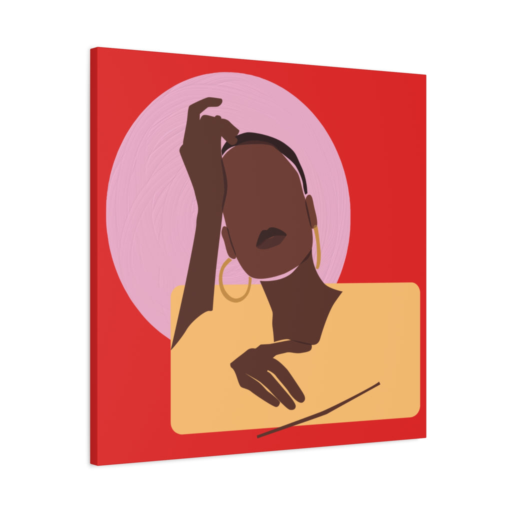 Abstract Afrocentric Portrait - Canvas Art