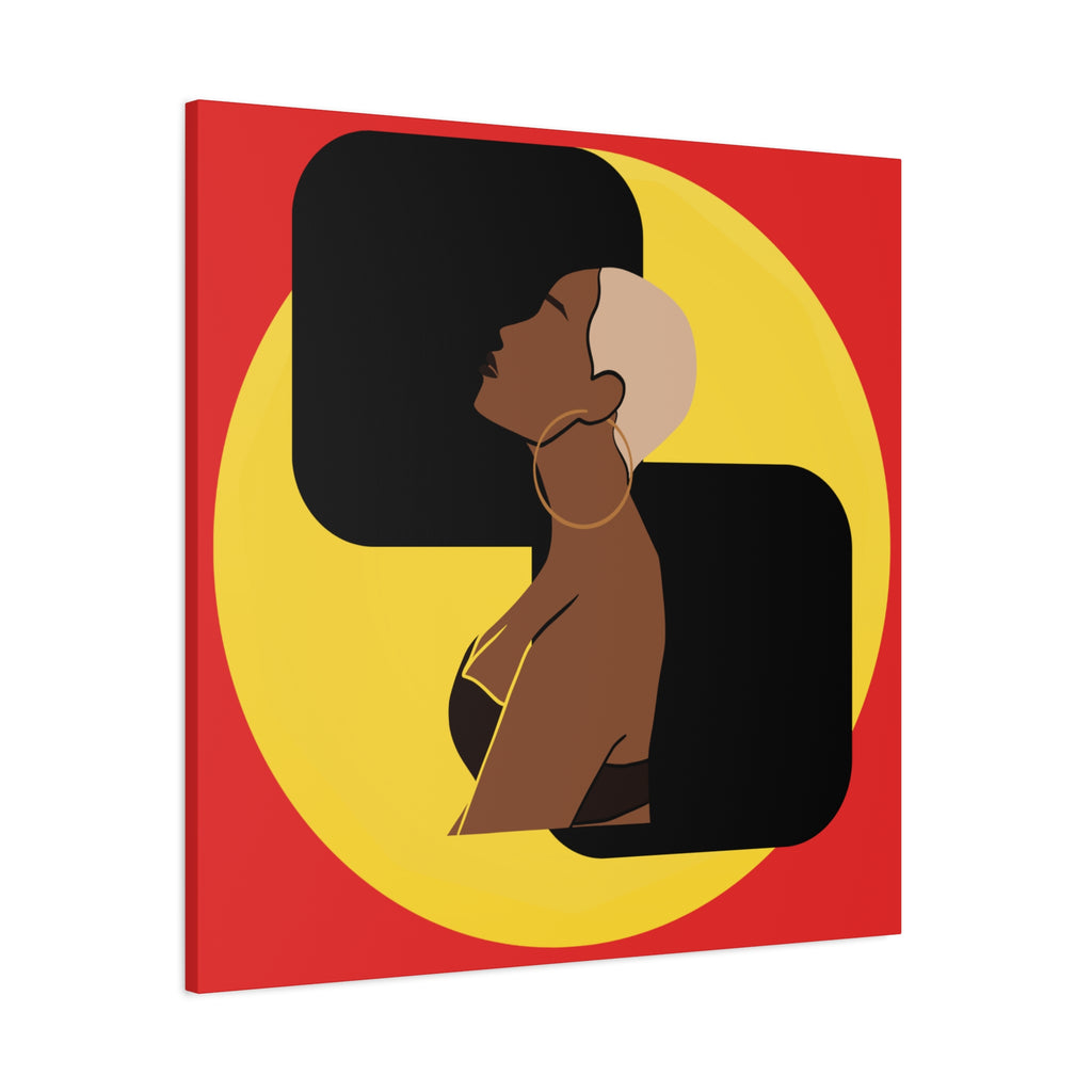 Bold Yellow and Black Woman – Canvas Art