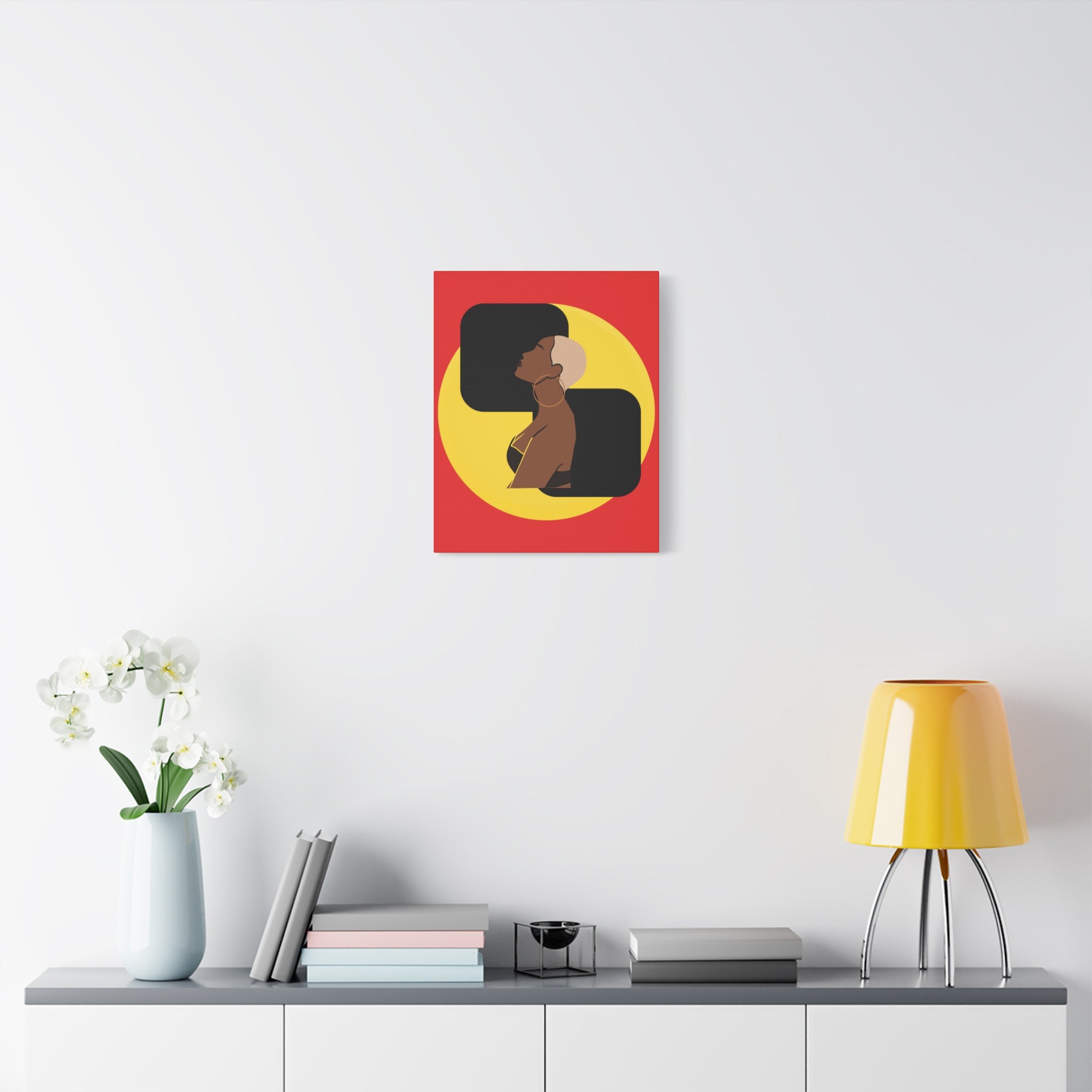 Bold Yellow and Black Woman – Canvas Art