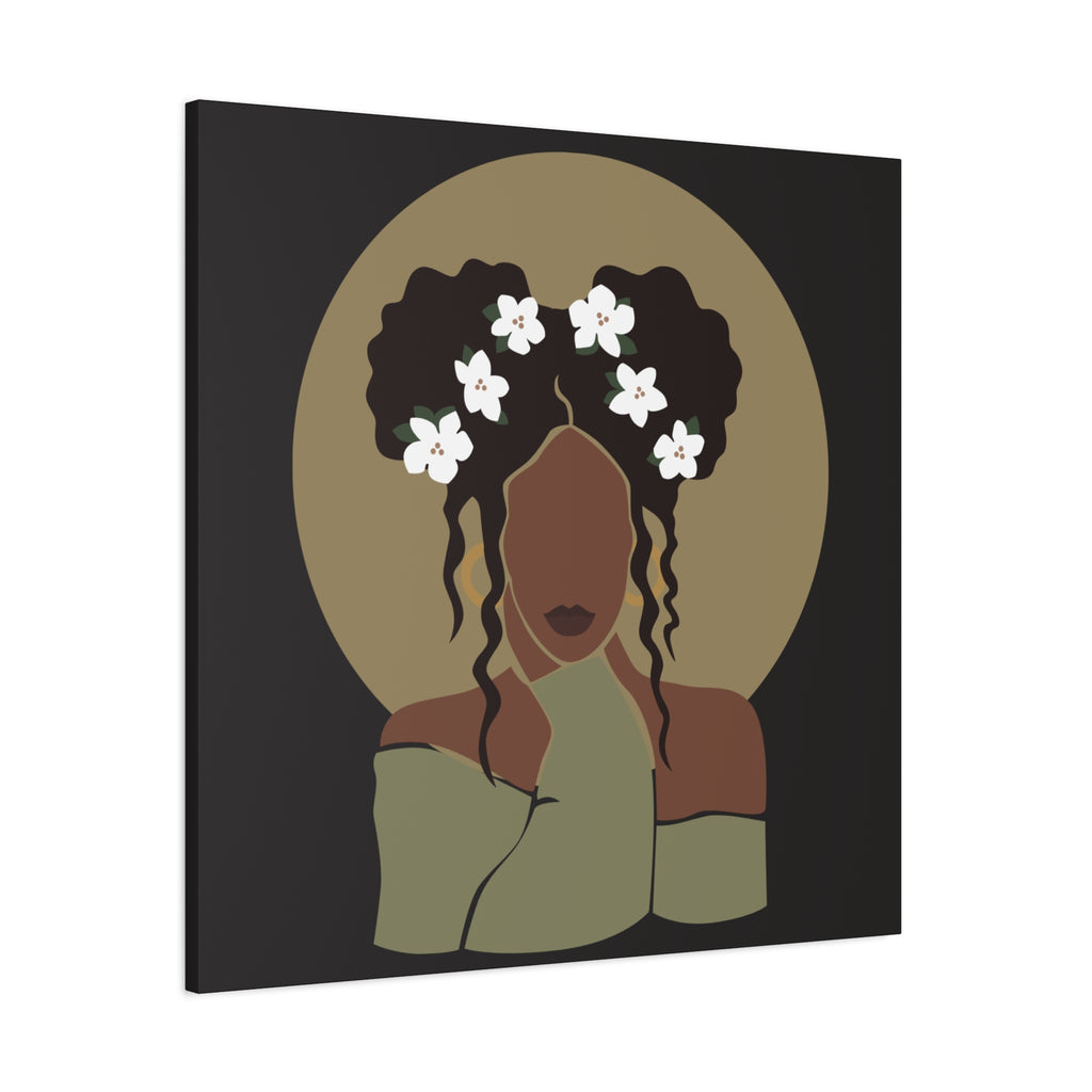 Floral Halo Woman – Canvas Art