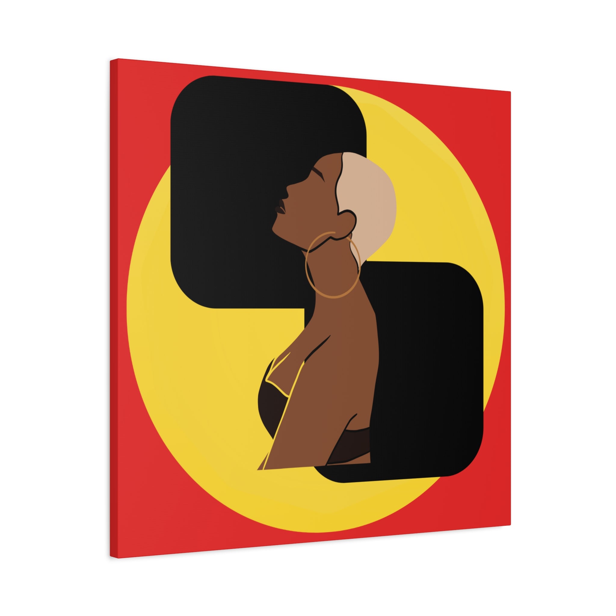 Bold Yellow and Black Woman – Canvas Art