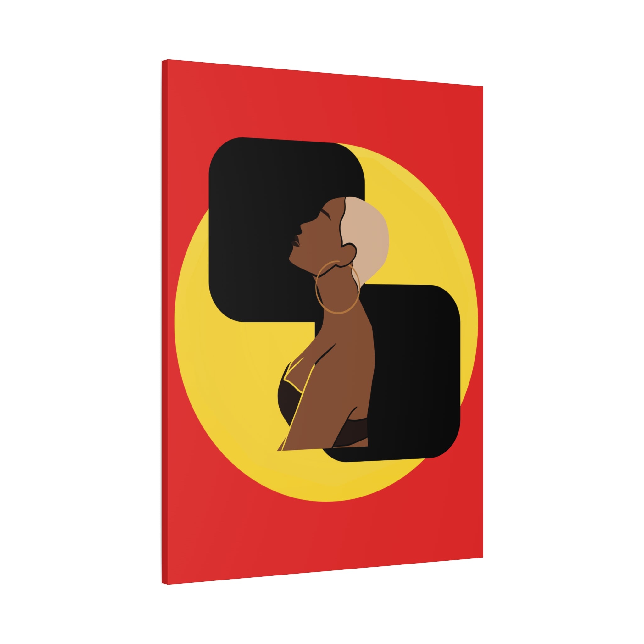 Bold Yellow and Black Woman – Canvas Art
