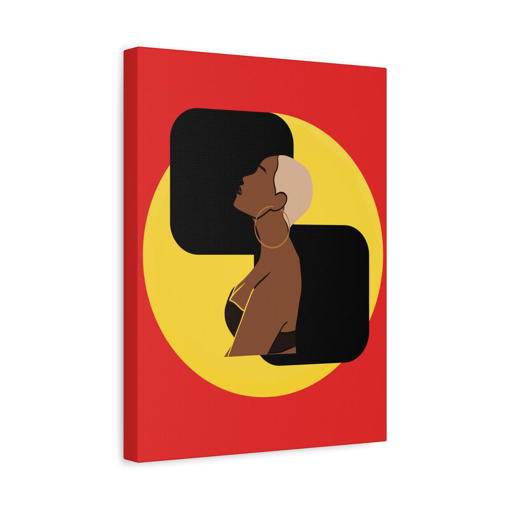 Bold Yellow and Black Woman – Canvas Art