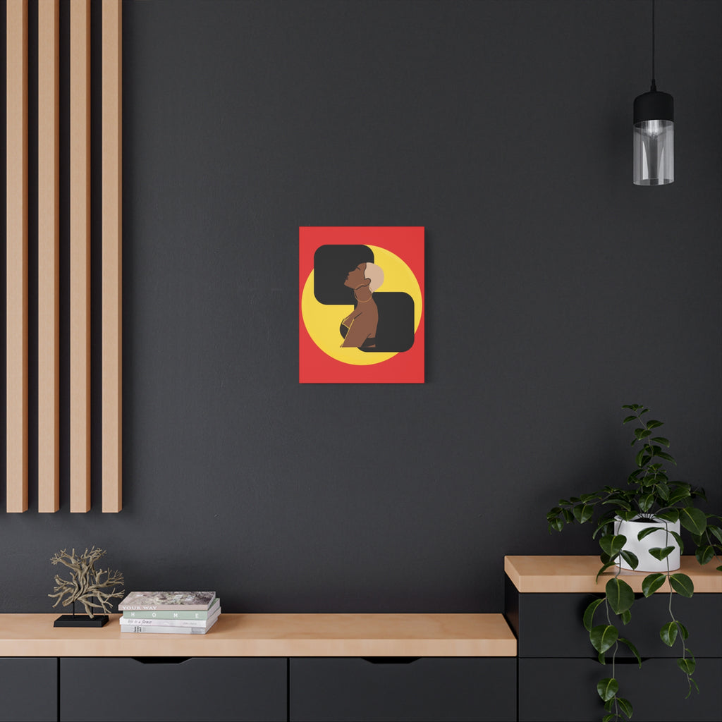 Bold Yellow and Black Woman – Canvas Art