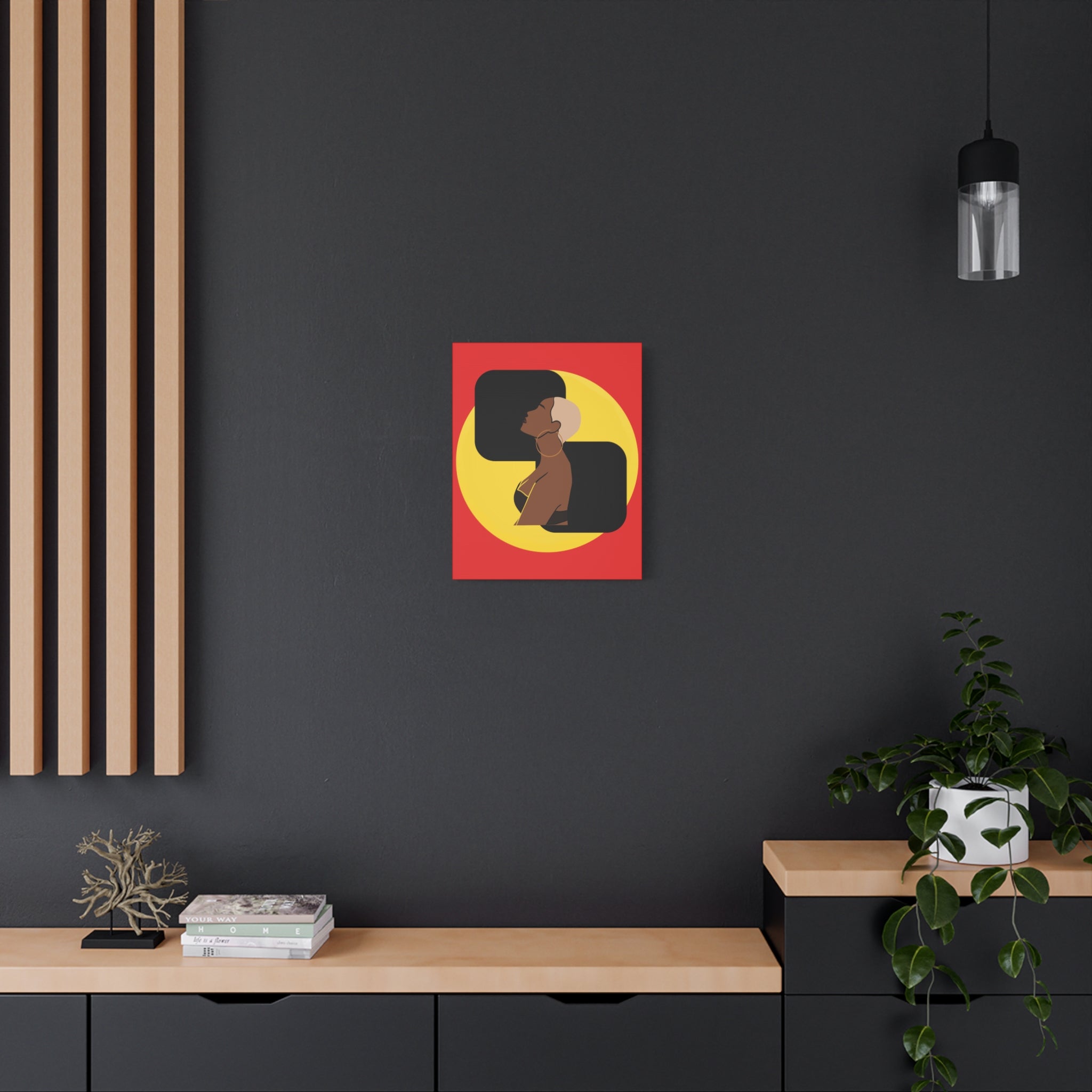 Bold Yellow and Black Woman – Canvas Art