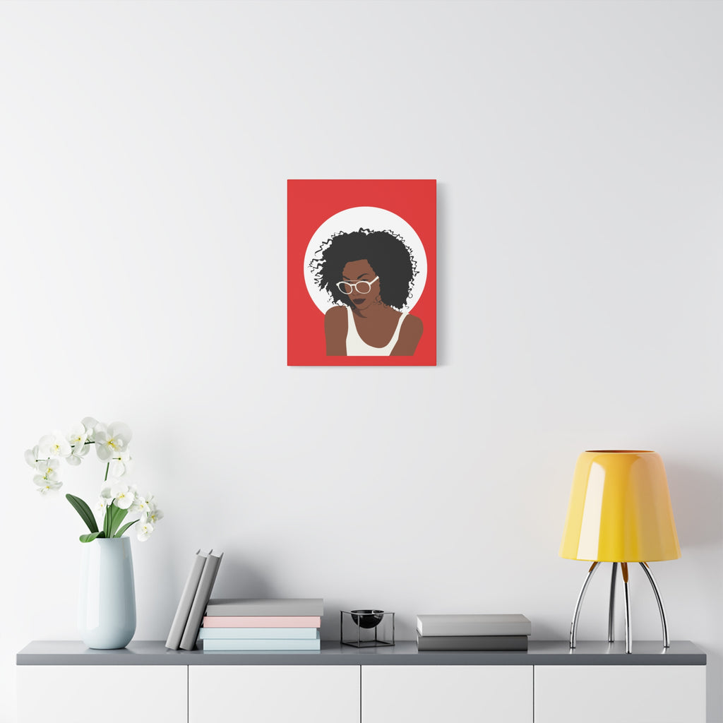 Afro Woman with Glasses — Canvas Art