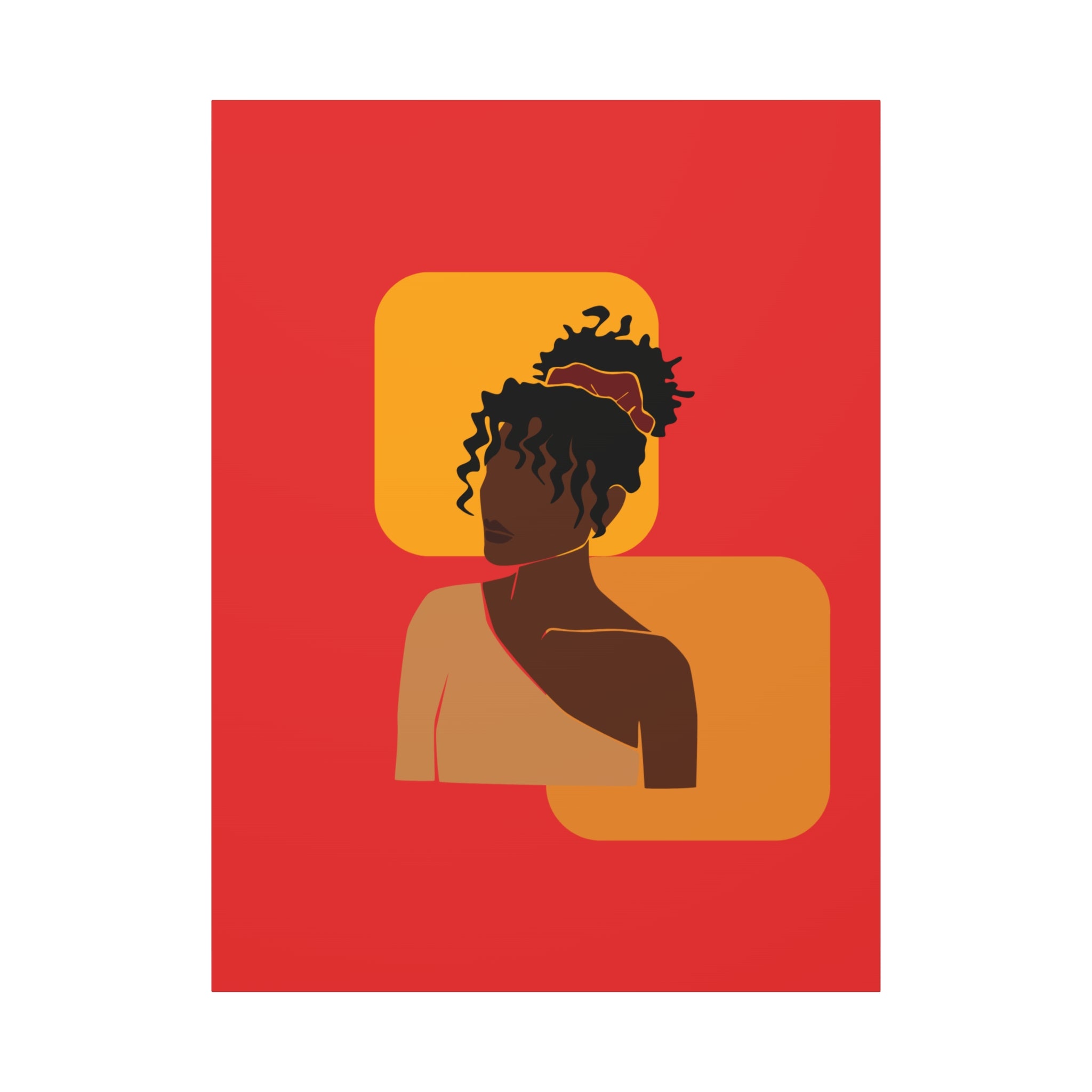 Afrocentric Black Woman - Canvas Art