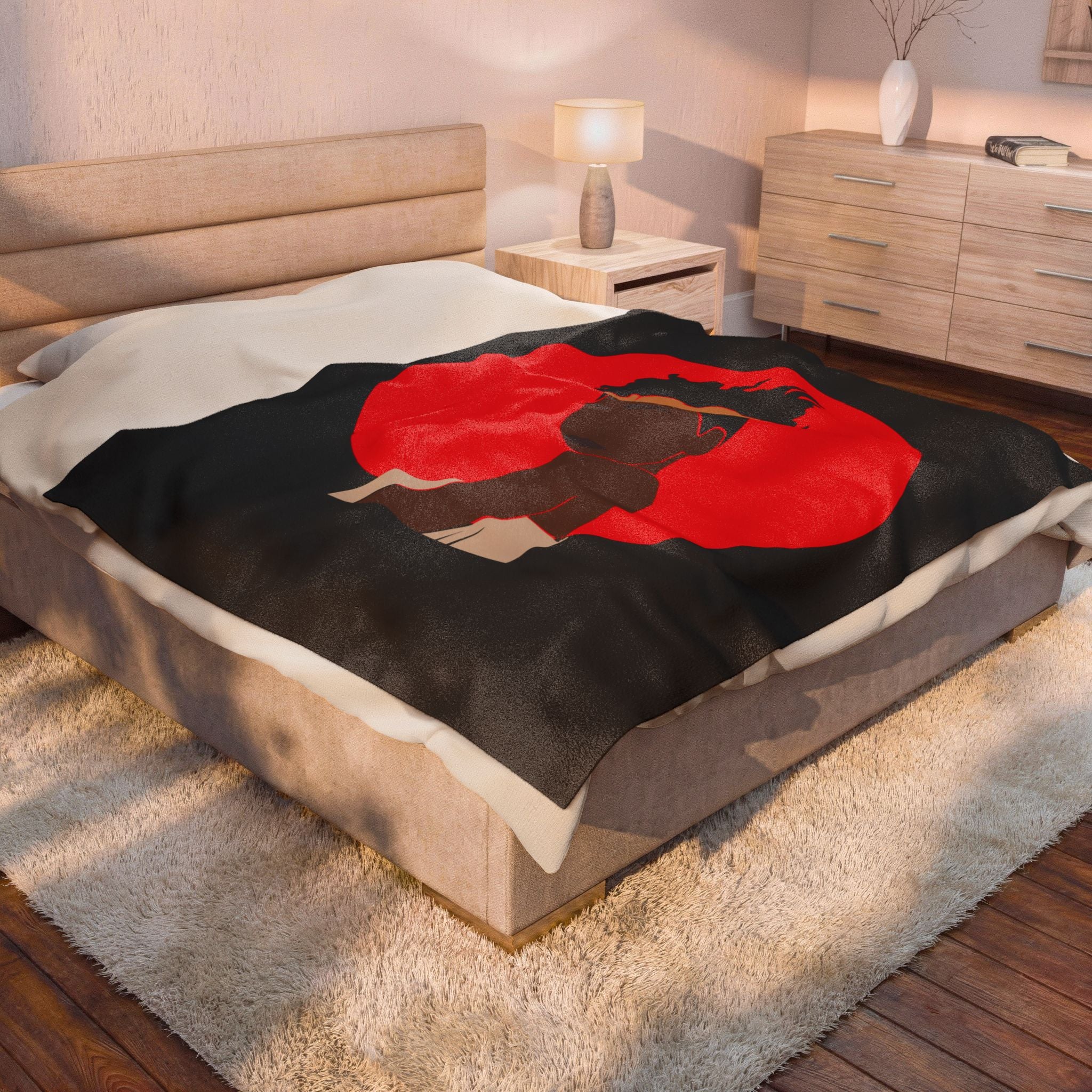 Bold Red Woman - Blanket