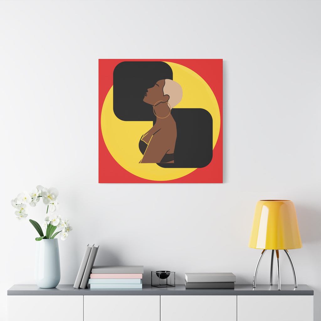 Bold Yellow and Black Woman – Canvas Art