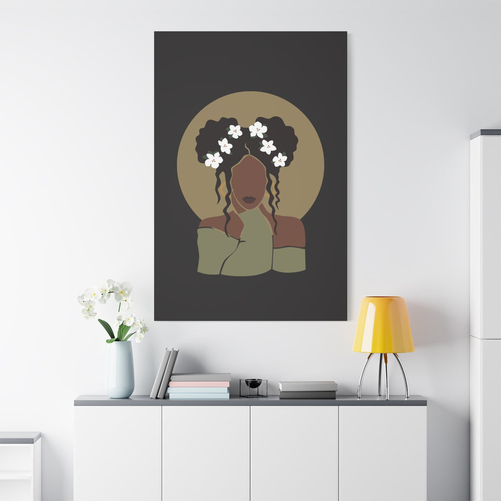 Floral Halo Woman – Canvas Art