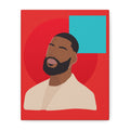 Male Modern Red & Teal — Canvas Art