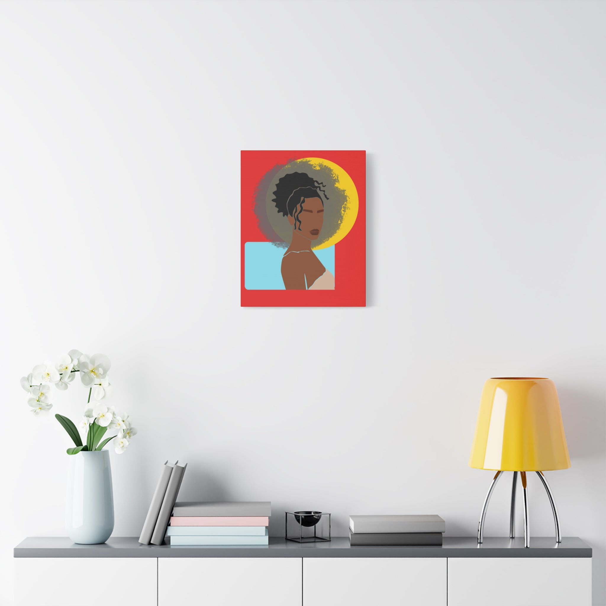 Woman With Curly Bun — Canvas Art