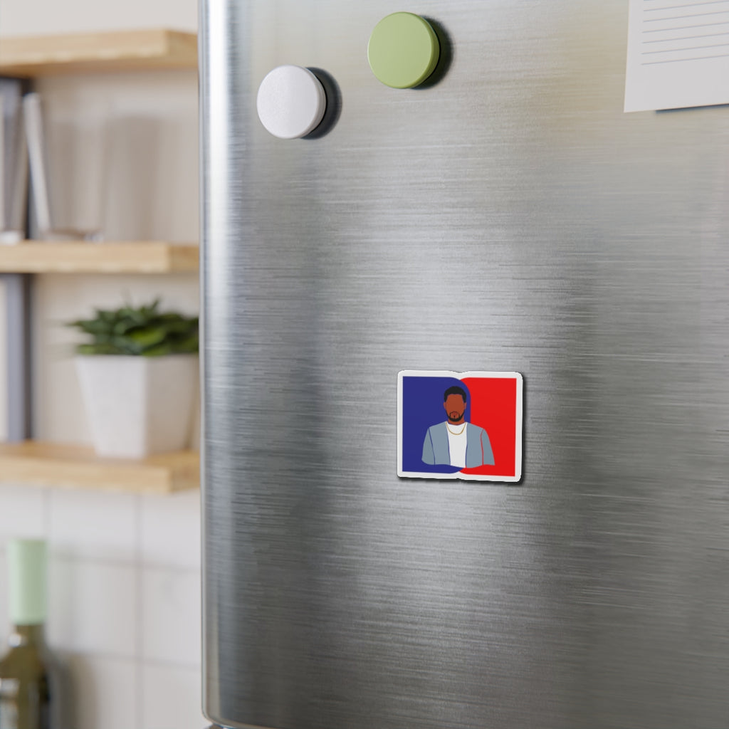 Minimalist Male Blue & Red — Magnet