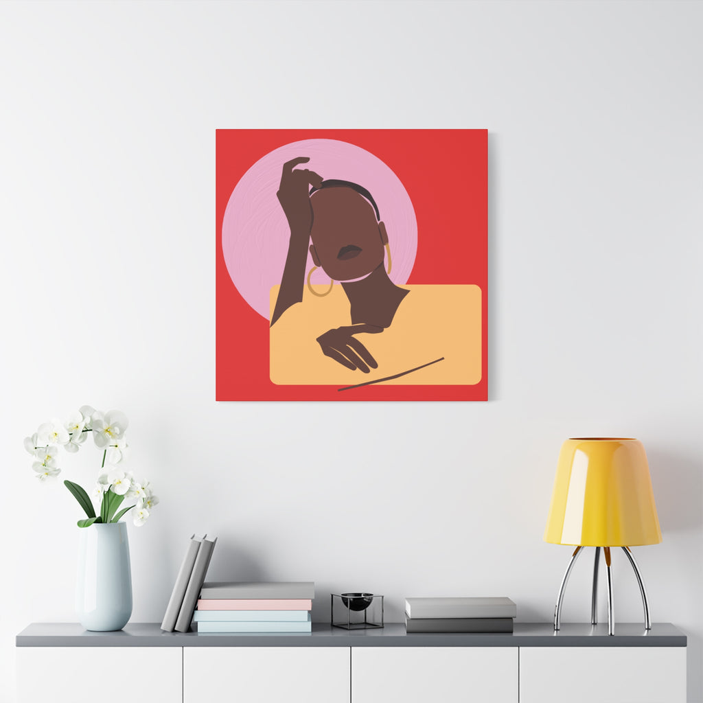 Abstract Afrocentric Portrait - Canvas Art