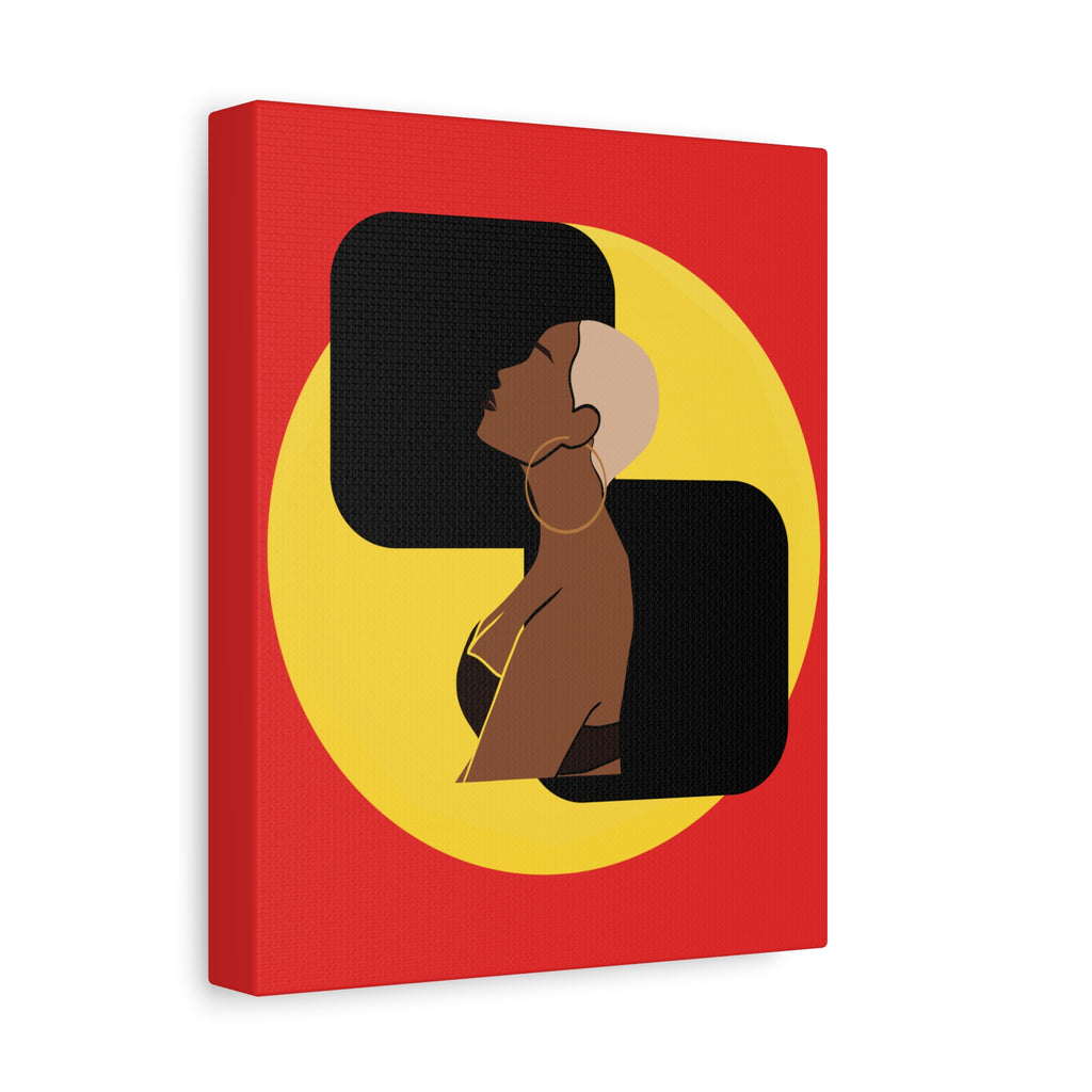 Bold Yellow and Black Woman – Canvas Art