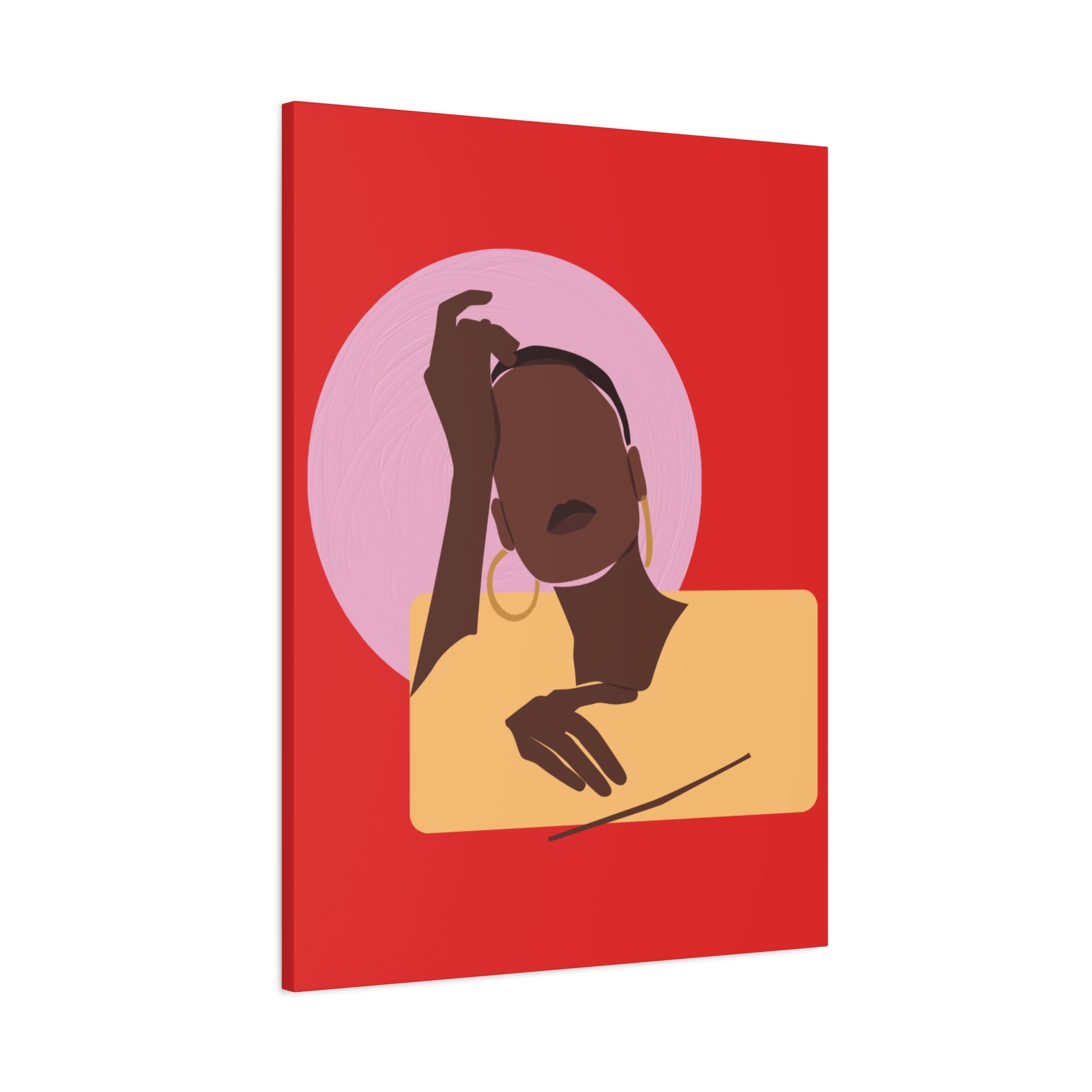Abstract Afrocentric Portrait - Canvas Art
