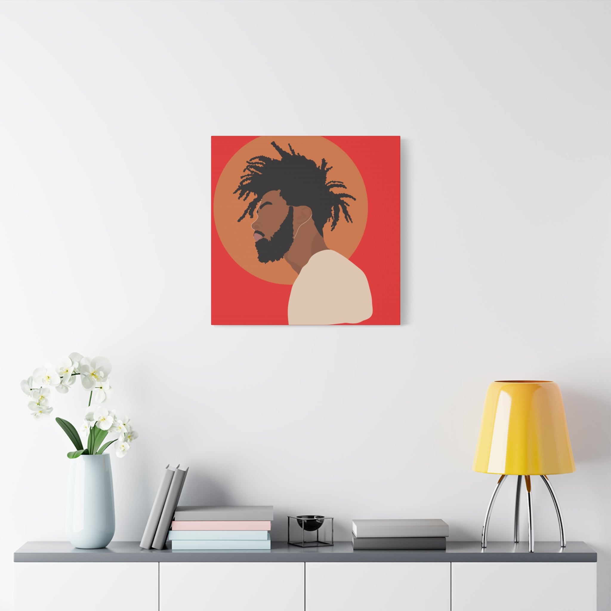 Male with Brown Sun — Canvas Art