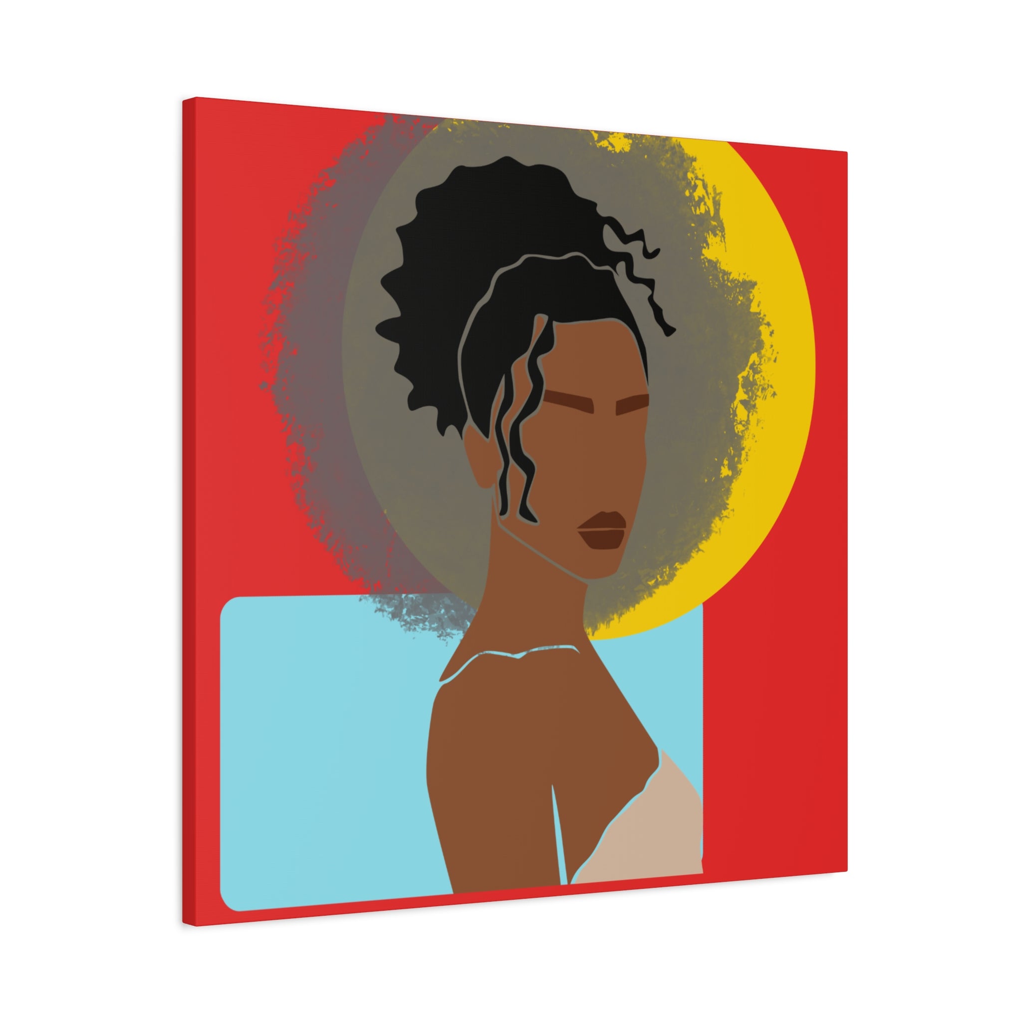Woman With Curly Bun — Canvas Art