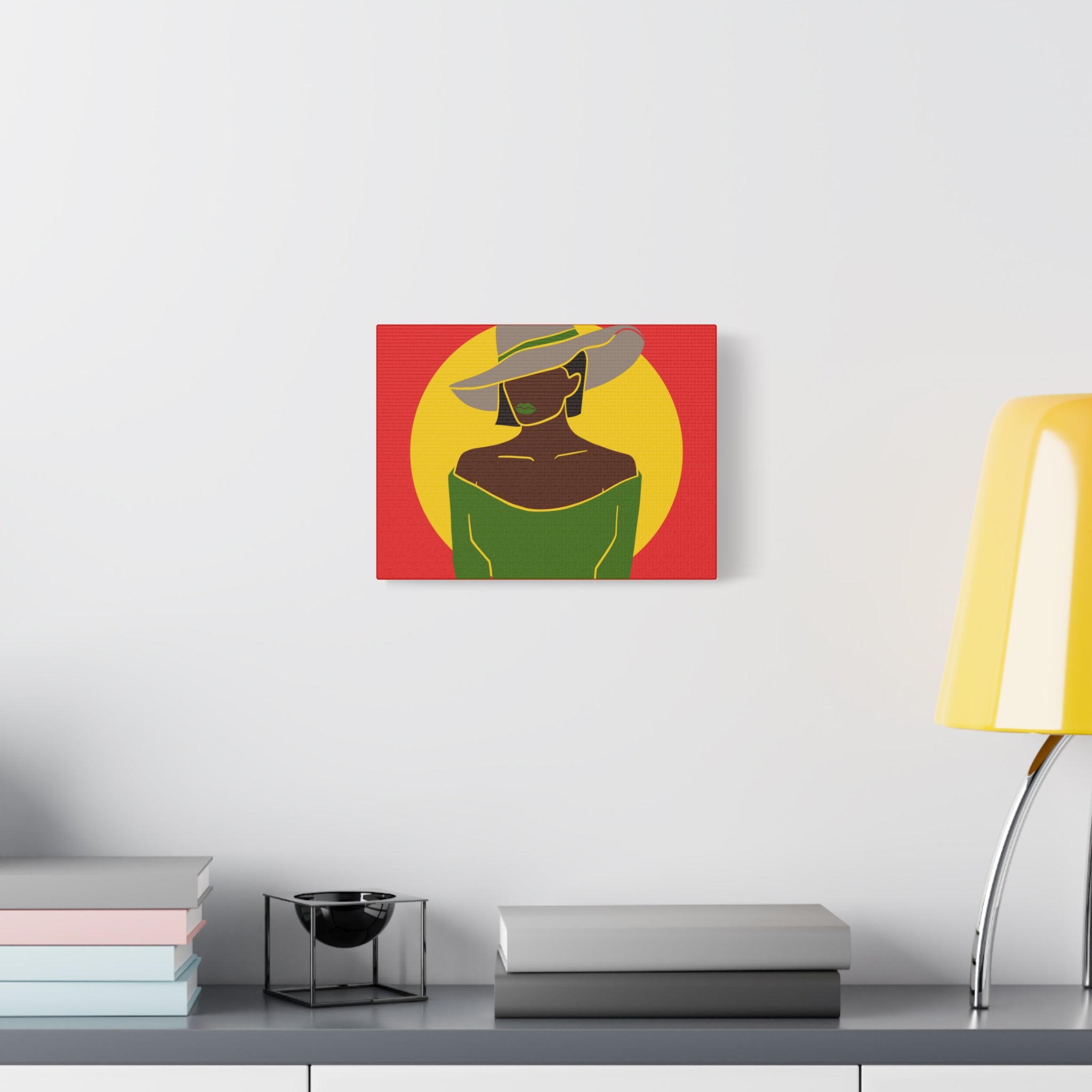 Afro Woman with Hat – Canvas Art