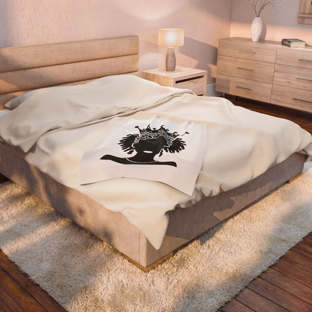 Black Crowned Afro Woman - Blanket