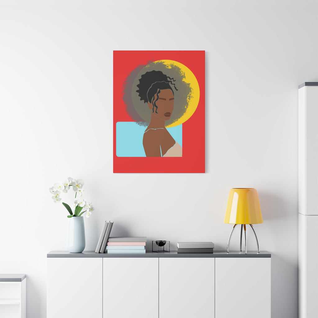 Woman With Curly Bun — Canvas Art
