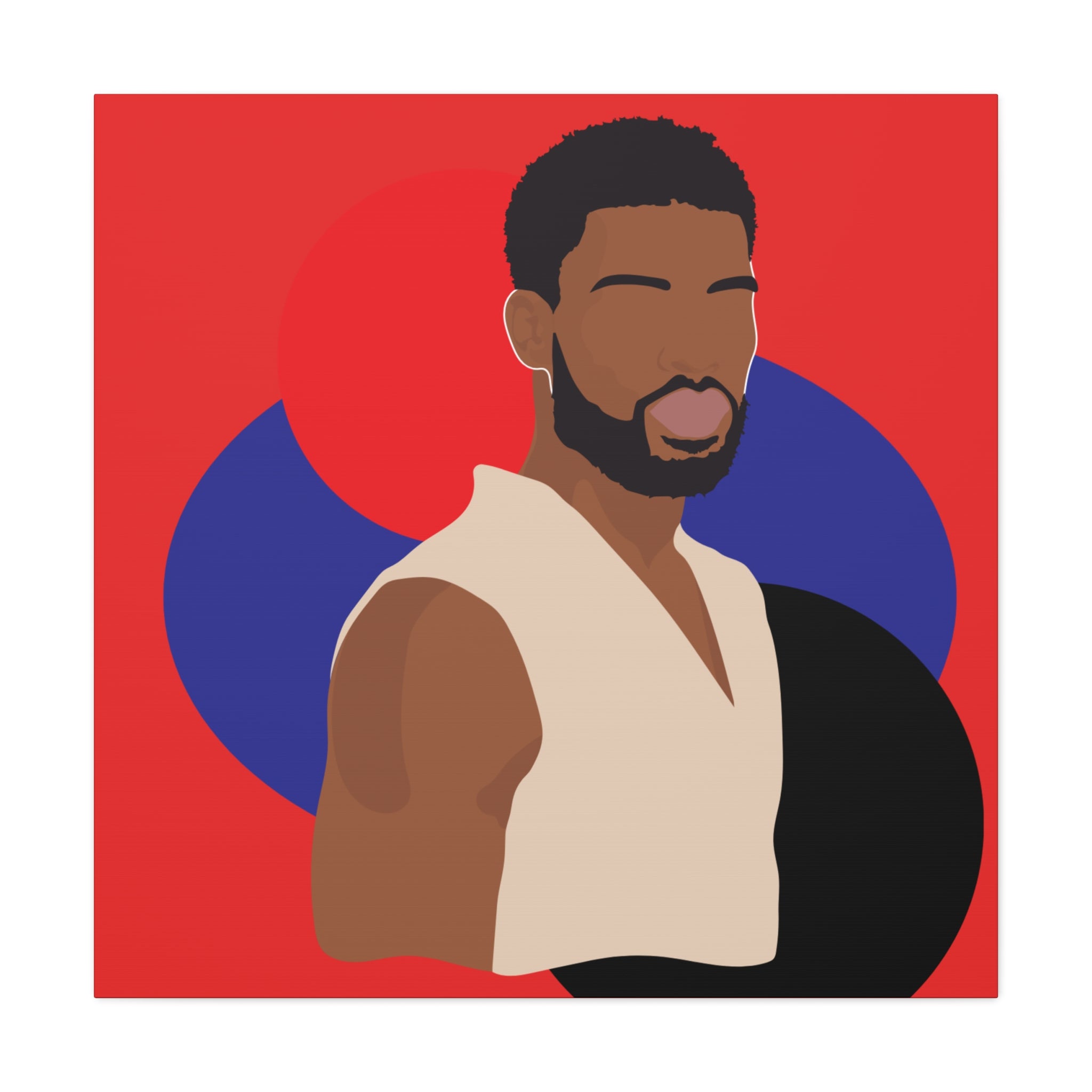 Minimalist Afro Male – Canvas Art