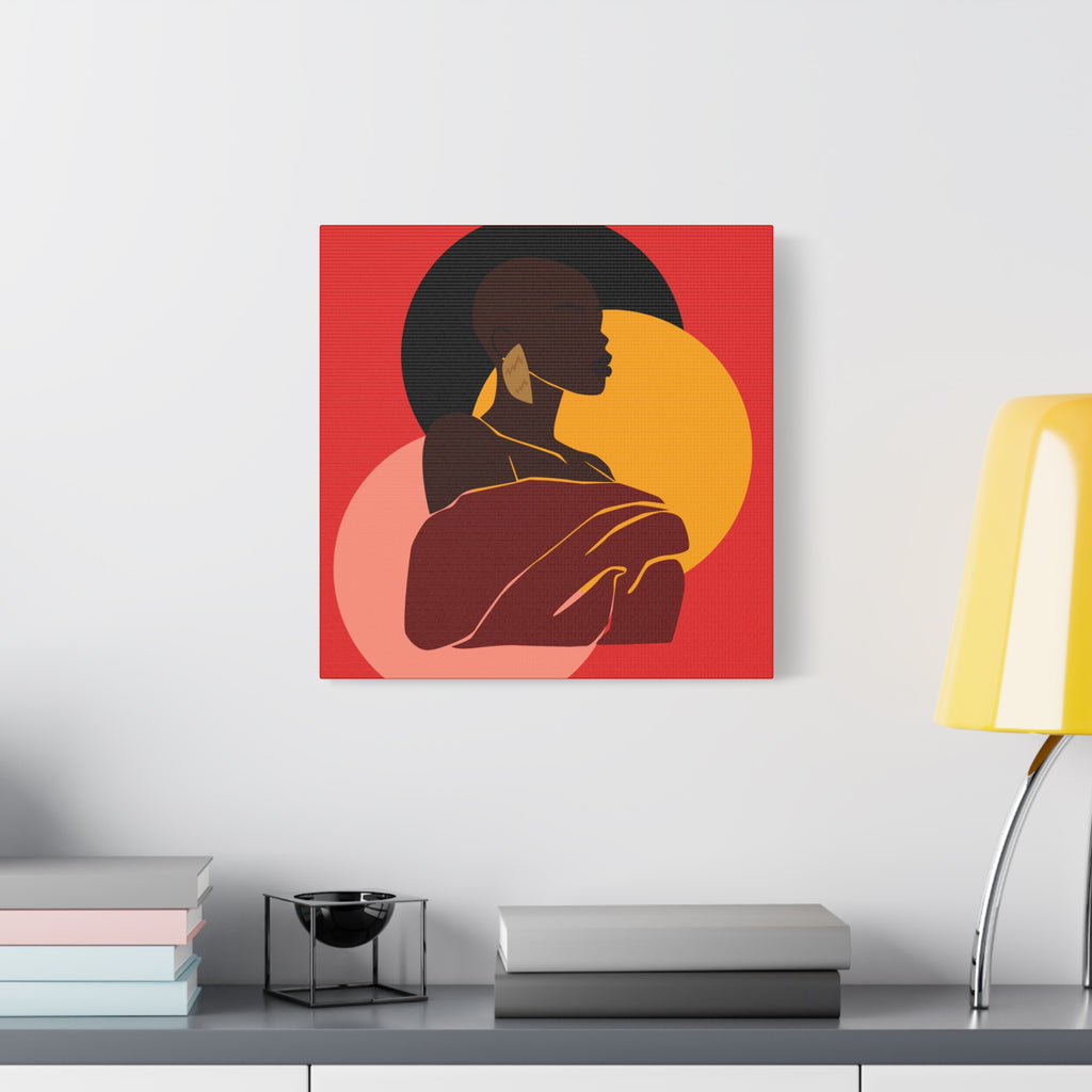 Bold Woman with Circles  –Canvas Art