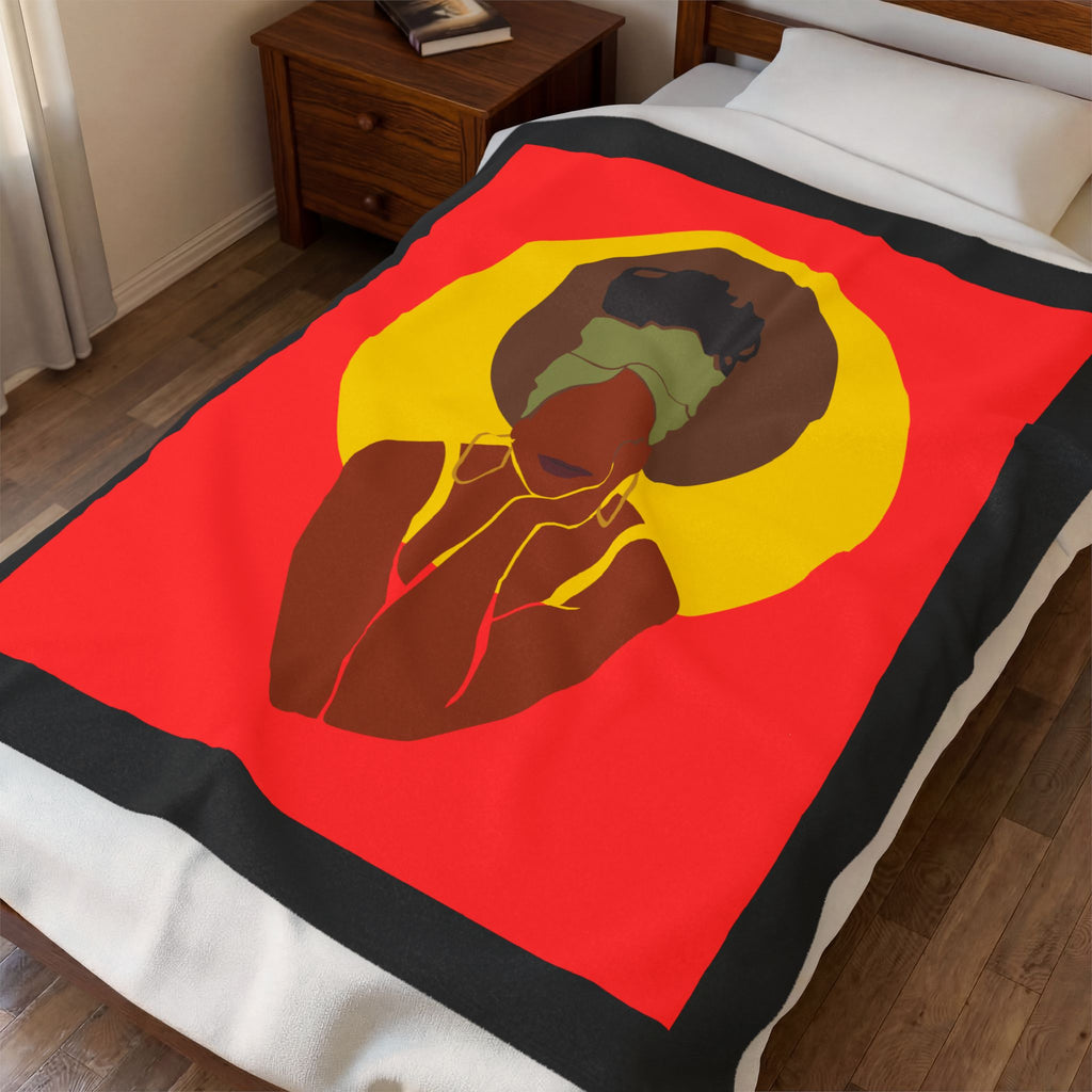 Afro Halo Woman - Blanket