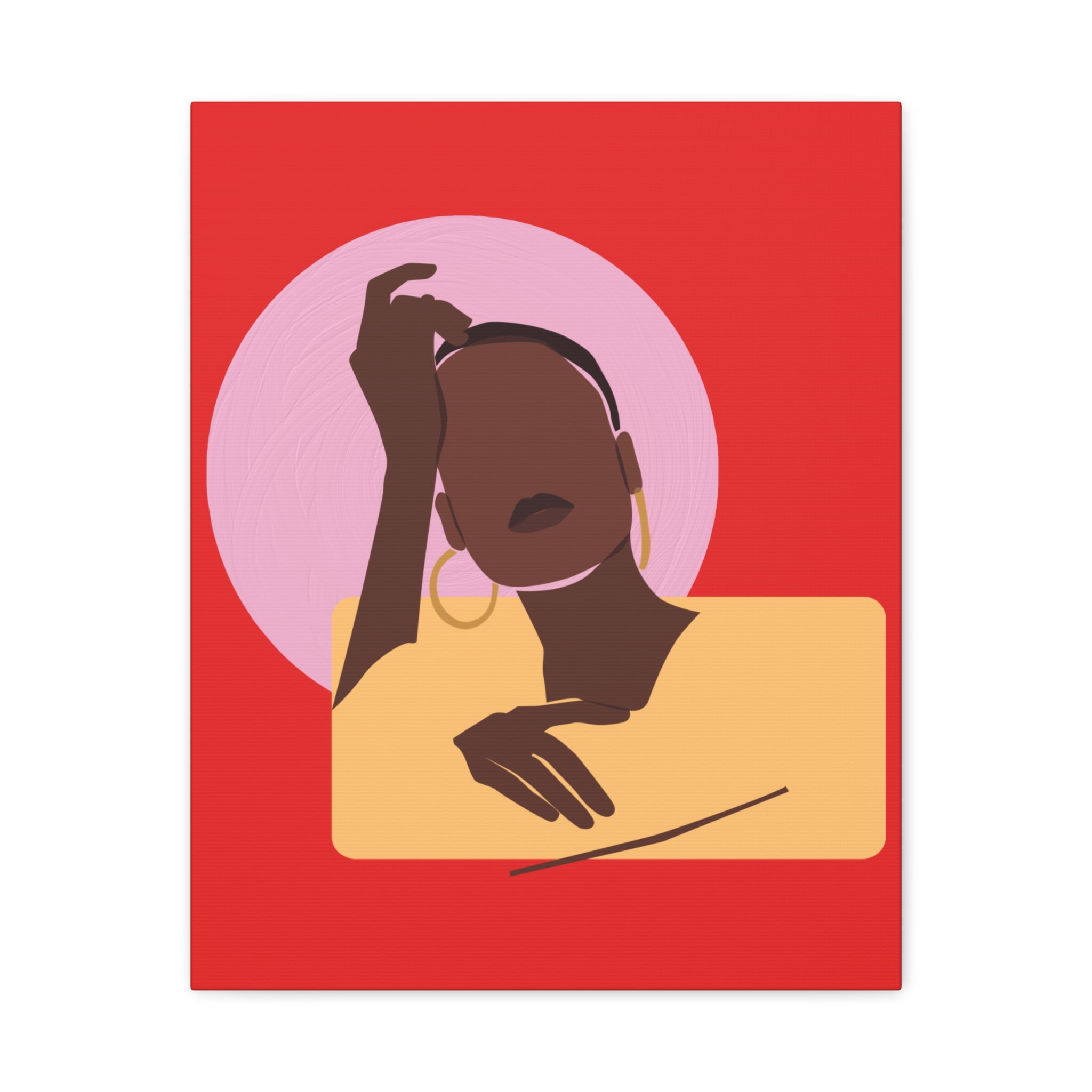 Abstract Afrocentric Portrait - Canvas Art