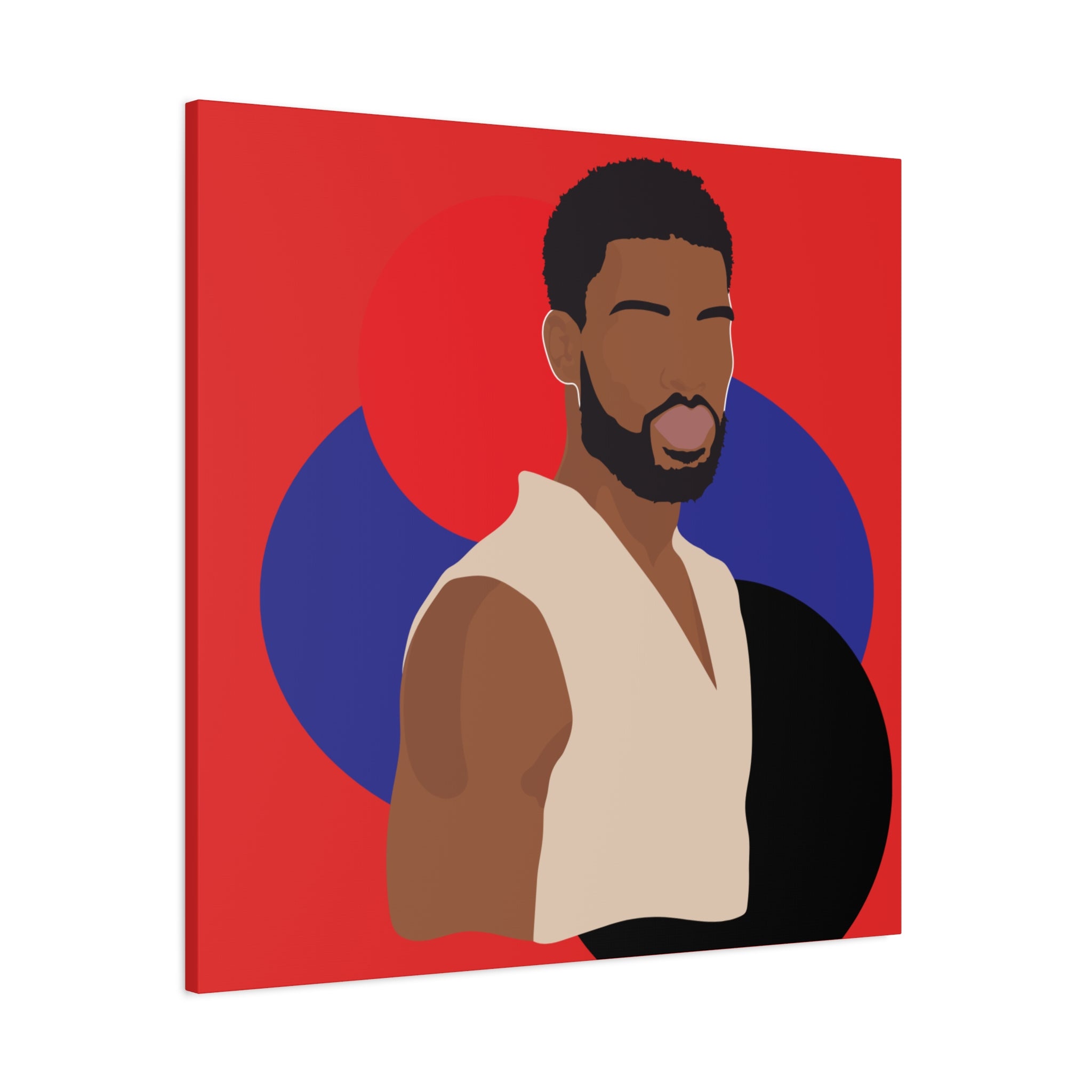 Minimalist Afro Male – Canvas Art
